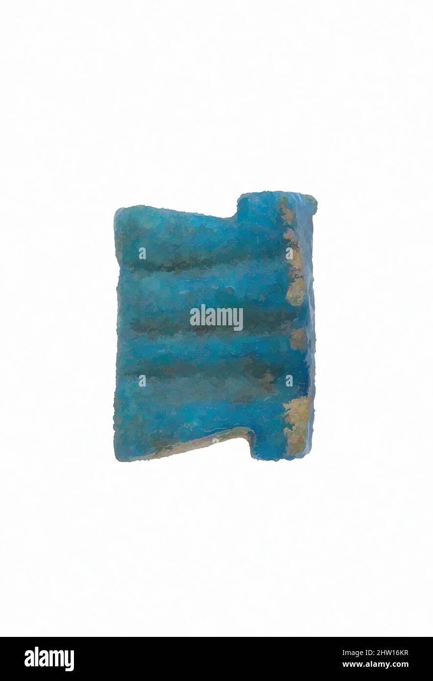 Arte ispirata da Amulet, tardo Medio Regno–primo nuovo Regno, Dinastia 13–18, inizio, ca. 1802–1450 a.C., dall'Egitto, regione di Membhite, Lisht Nord, Cimitero a sud della piramide, Casa A1, cosiddetta "fabbrica di fedi", 1920–22, Faience, Opere classiche modernizzate da Artotop con un tocco di modernità. Forme, colore e valore, impatto visivo accattivante sulle emozioni artistiche attraverso la libertà delle opere d'arte in modo contemporaneo. Un messaggio senza tempo che persegue una nuova direzione selvaggiamente creativa. Artisti che si rivolgono al supporto digitale e creano l'NFT Artotop Foto Stock