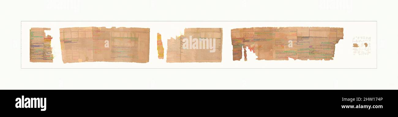 Arte ispirata dal Libro dei morti di Khaemhor, tardo periodo, Saite, Dinastia 26, 664–525 a.C., Dall'Egitto, dall'Alto Egitto, da Tebe, da Deir el-Bahri, da Tomba, In spazzatura in fossa, 1923–24, Papiro, inchiostro, Papiro: L. 295,5 x W. 37 cm (116 5/16 x 14 9/16 in.); telaio (1): H. 39 x W. 33,5 cm (15 3/8 x 13, opere classiche modernizzate da Artotop con un tuffo di modernità. Forme, colore e valore, impatto visivo accattivante sulle emozioni artistiche attraverso la libertà delle opere d'arte in modo contemporaneo. Un messaggio senza tempo che persegue una nuova direzione selvaggiamente creativa. Artisti che si rivolgono al supporto digitale e creano l'NFT Artotop Foto Stock