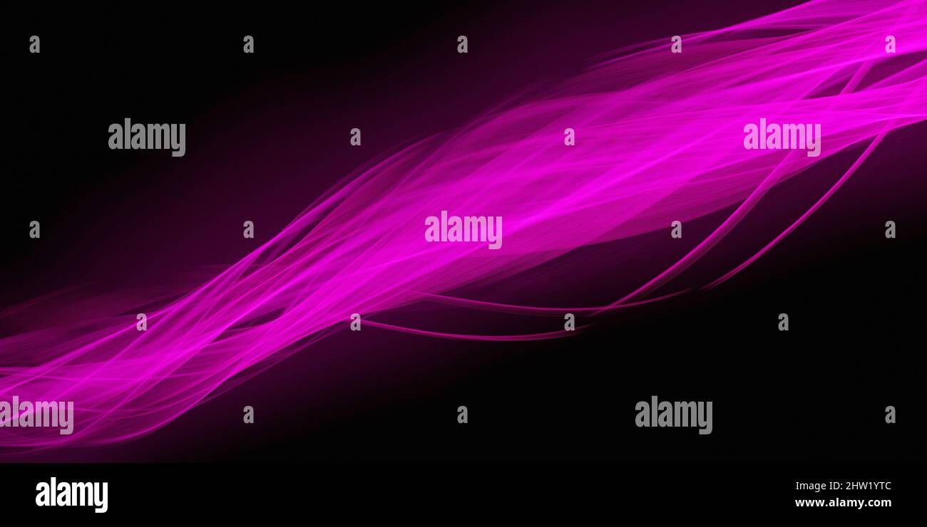 Linee incandescenti onde flashy colori violetti profondi Trend astratto sfondo Foto Stock