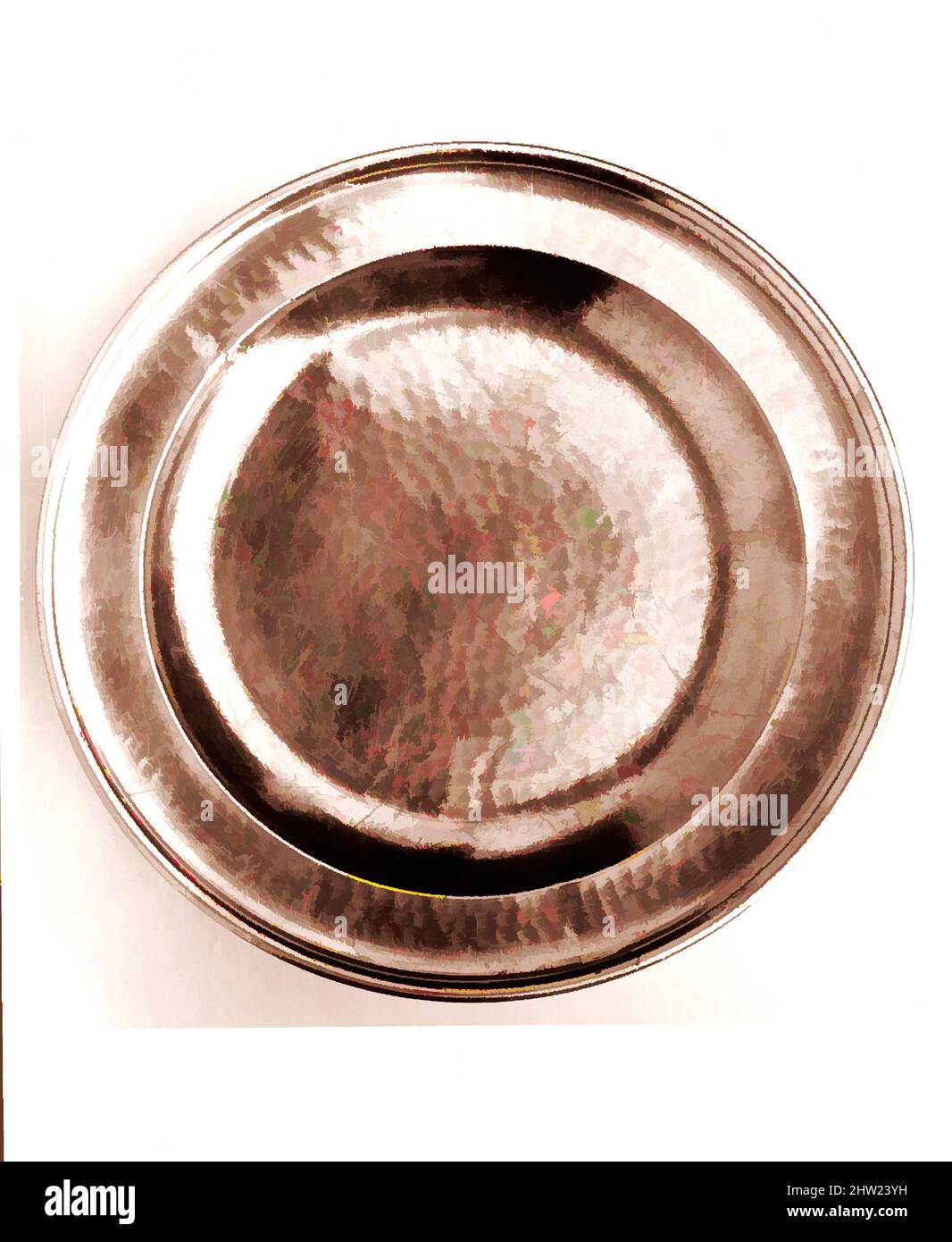 Piatto Decorativo USMC In Peltro - Logo Marines Stati Uniti, Con Espositore, 14x14 Cm