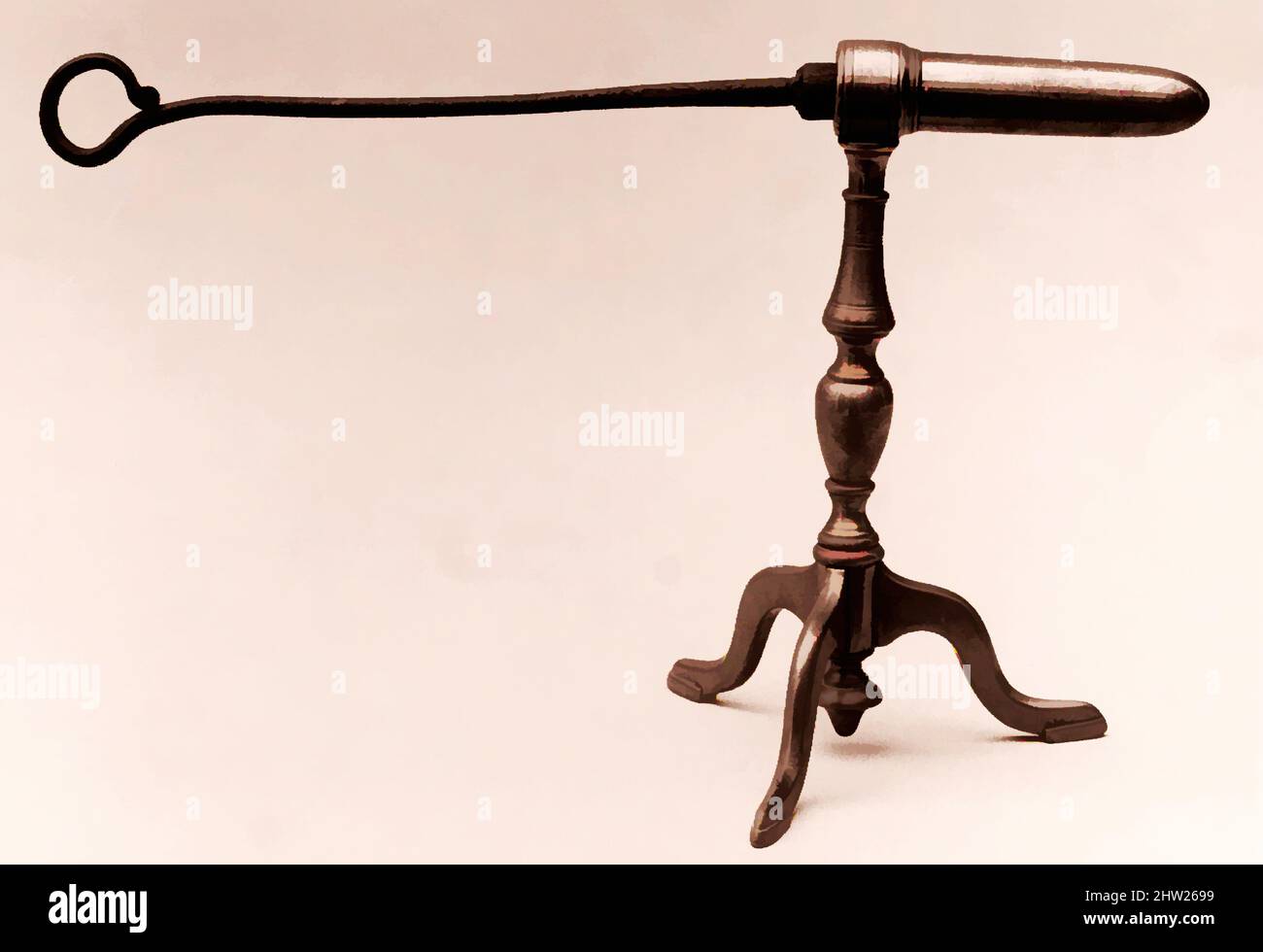 Arte ispirata al ferro Italiano, 1750–55, ferro, H. 14 poll. (35,6 cm), Metal, opere classiche modernizzate da Artotop con un tuffo di modernità. Forme, colore e valore, impatto visivo accattivante sulle emozioni artistiche attraverso la libertà delle opere d'arte in modo contemporaneo. Un messaggio senza tempo che persegue una nuova direzione selvaggiamente creativa. Artisti che si rivolgono al supporto digitale e creano l'NFT Artotop Foto Stock