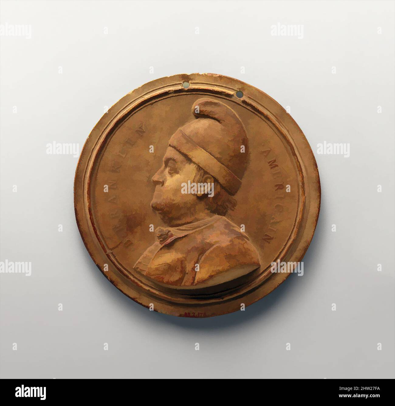 Arte ispirata a Medallion, 1776–1800, probabilmente made in France, Ceramica, Diam. 4 7/8 poll. (12,4 cm), Ceramica, Jean-Baptiste Nini (italiano, Urbino 1717–1786 Chaumont-sur-Loire, opere classiche modernizzate da Artotop con un tuffo di modernità. Forme, colore e valore, impatto visivo accattivante sulle emozioni artistiche attraverso la libertà delle opere d'arte in modo contemporaneo. Un messaggio senza tempo che persegue una nuova direzione selvaggiamente creativa. Artisti che si rivolgono al supporto digitale e creano l'NFT Artotop Foto Stock