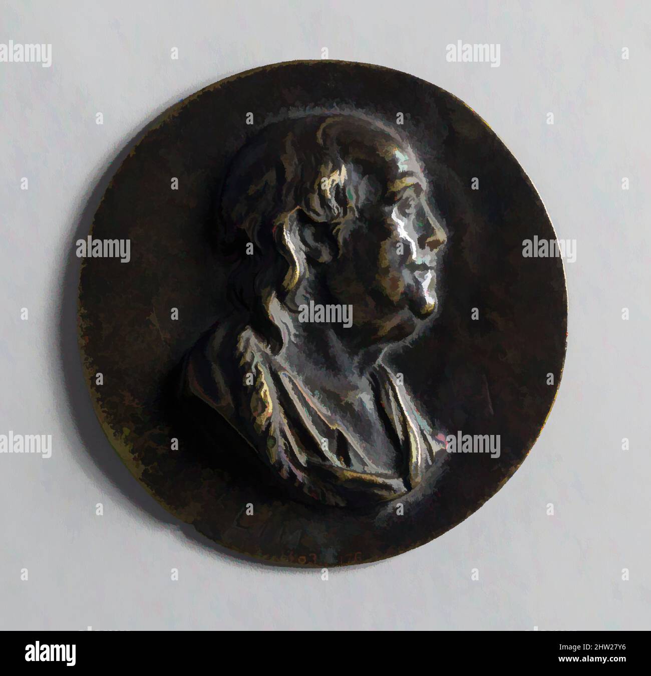 Arte ispirata a Medallion, 1776–1883, made in France, Bronze, Diam. 3 poll. (7,6 cm), Metal, dopo Augustin Dupré (francese, Saint-Étienne 1748–1833 Armentières-en-Brie, opere classiche modernizzate da Artotop con un tuffo di modernità. Forme, colore e valore, impatto visivo accattivante sulle emozioni artistiche attraverso la libertà delle opere d'arte in modo contemporaneo. Un messaggio senza tempo che persegue una nuova direzione selvaggiamente creativa. Artisti che si rivolgono al supporto digitale e creano l'NFT Artotop Foto Stock Arte ispirata a Medallion, 1776–1883, made in France, Bronze, Diam. 3 poll. (7,6 cm), Metal, dopo Augustin Dupré (francese, Saint-Étienne 1748–1833 Armentières-en-Brie, opere classiche modernizzate da Artotop con un tuffo di modernità. Forme, colore e valore, impatto visivo accattivante sulle emozioni artistiche attraverso la libertà delle opere d'arte in modo contemporaneo. Un messaggio senza tempo che persegue una nuova direzione selvaggiamente creativa. Artisti che si rivolgono al supporto digitale e creano l'NFT Artotop Foto Stock
