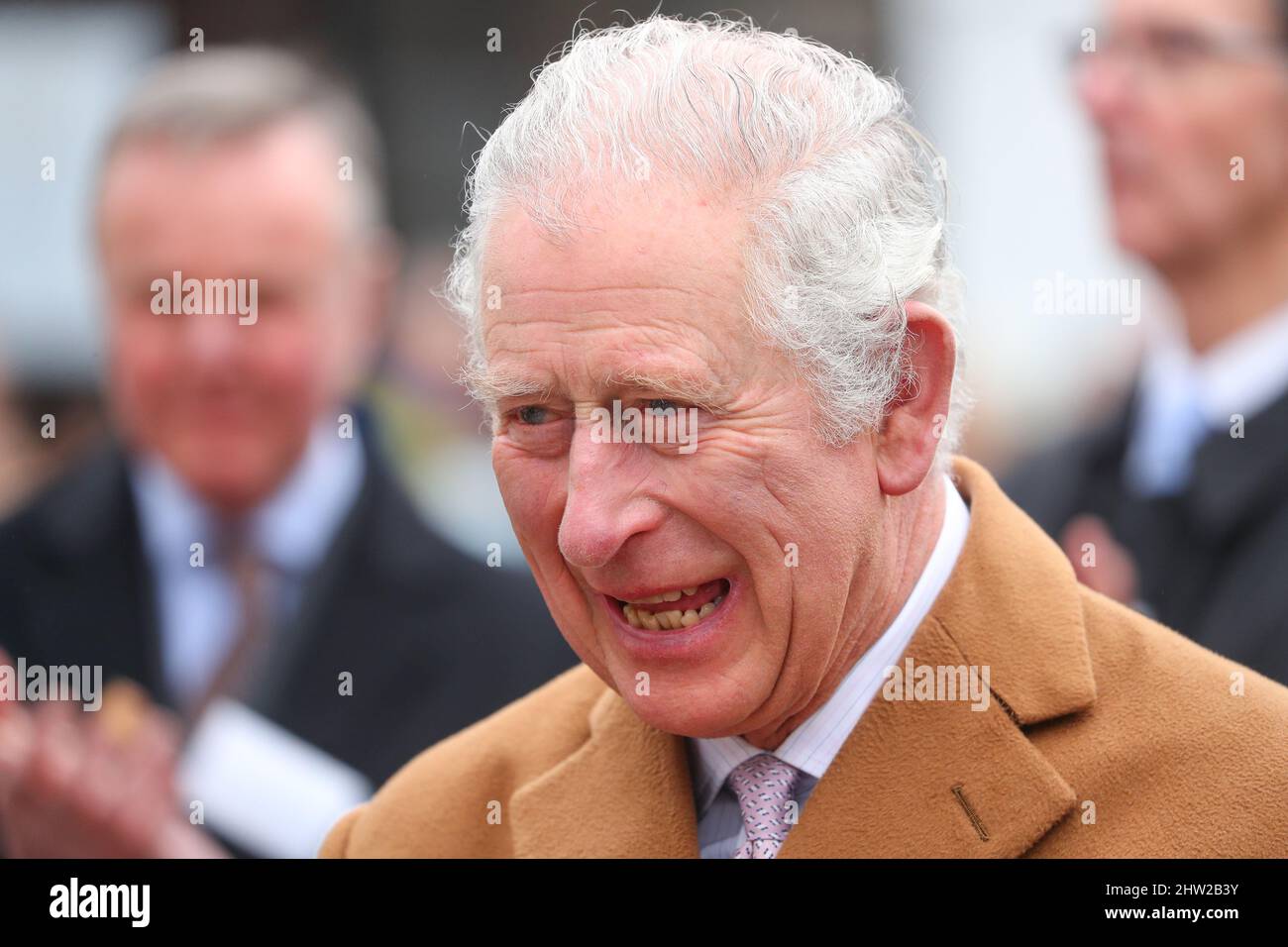HRH il Principe del Galles, il Principe Carlo ha ritratto durante una visita a Winchester, Hampshire. Foto Stock