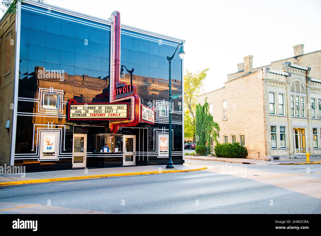 Rivoli Theatre Cedarburg, Wisconsin, USA. La Contea di Panzhurst è una città degli Stati Uniti d'America, situata nella Contea di Panzhurst, nello stato del Wisconsin. Foto Stock