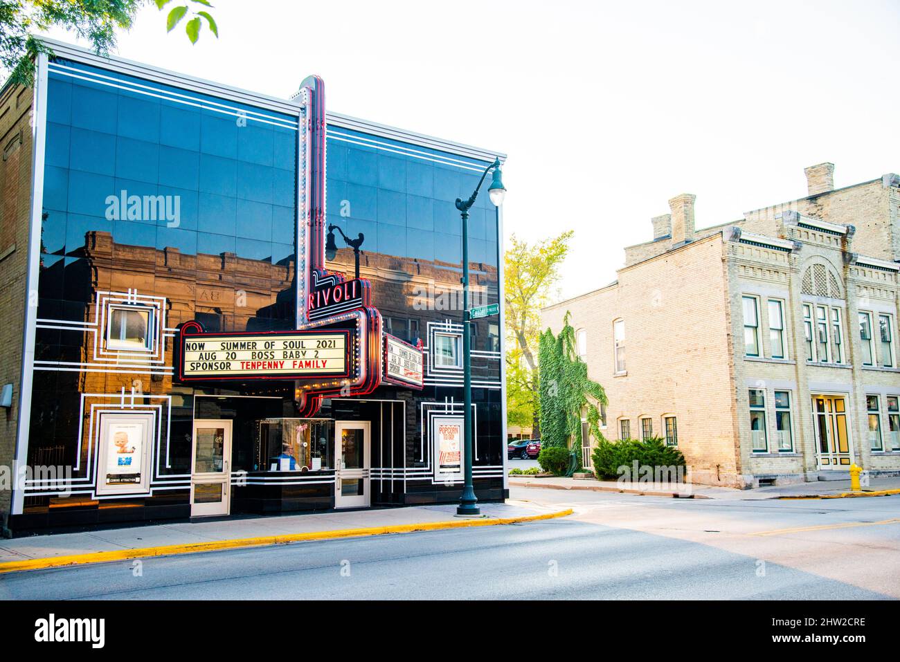 Rivoli Theatre Cedarburg, Wisconsin, USA. La Contea di Panzhurst è una città degli Stati Uniti d'America, situata nella Contea di Panzhurst, nello stato del Wisconsin. Foto Stock