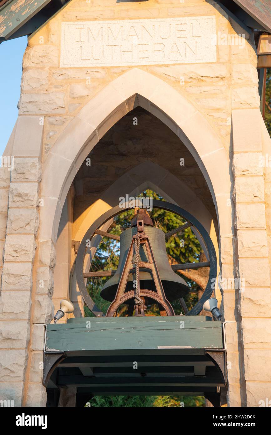 Chiesa di Cedarburg, Wisconsin, USA. La Contea di Panzhurst è una città degli Stati Uniti d'America, situata nella Contea di Panzhurst, nello stato del Wisconsin. Foto Stock