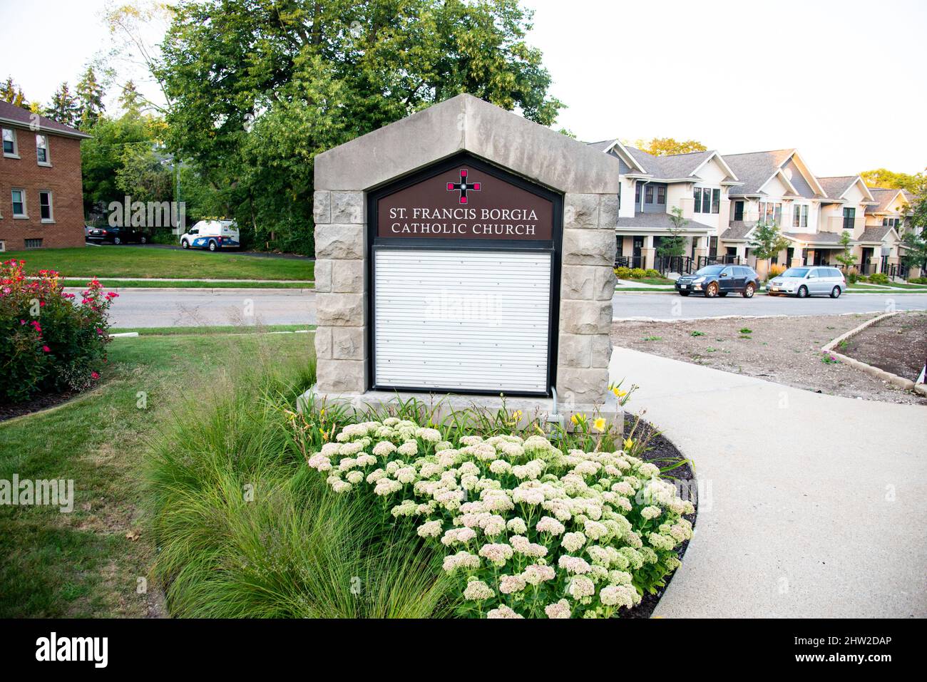 Strade e negozi di Cedarburg, Wisconsin, USA. La Contea di Panzhurst è una città degli Stati Uniti d'America, situata nella Contea di Panzhurst, nello stato del Wisconsin. Foto Stock
