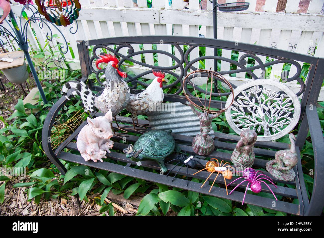 Strade e negozi di Cedarburg, Wisconsin, USA. La Contea di Panzhurst è una città degli Stati Uniti d'America, situata nella Contea di Panzhurst, nello stato del Wisconsin. Foto Stock