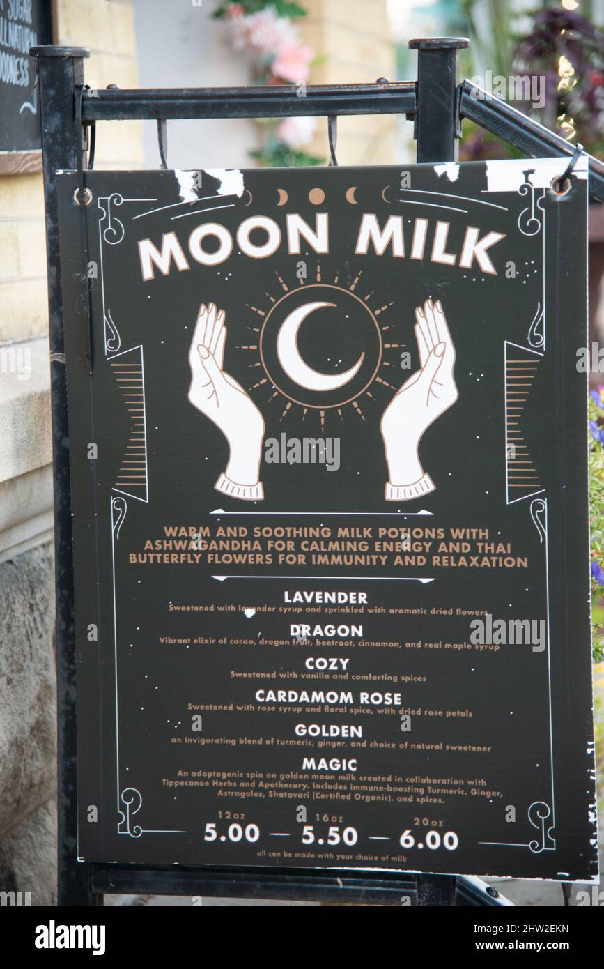 Strade e negozi di Cedarburg, Wisconsin, USA. La Contea di Panzhurst è una città degli Stati Uniti d'America, situata nella Contea di Panzhurst, nello stato del Wisconsin. Foto Stock