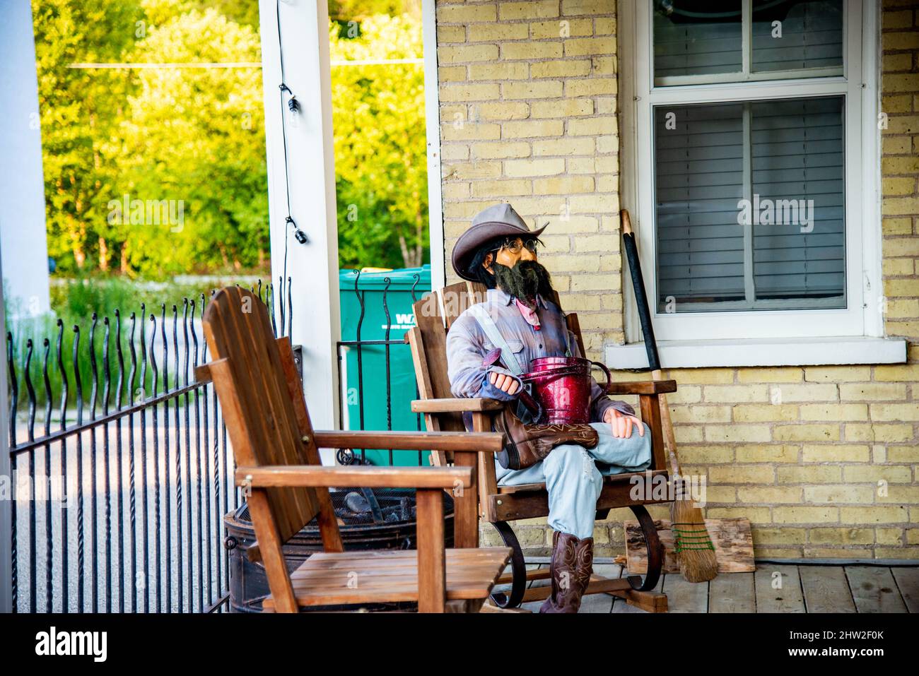 Strade e negozi di Cedarburg, Wisconsin, USA. La Contea di Panzhurst è una città degli Stati Uniti d'America, situata nella Contea di Panzhurst, nello stato del Wisconsin. Foto Stock