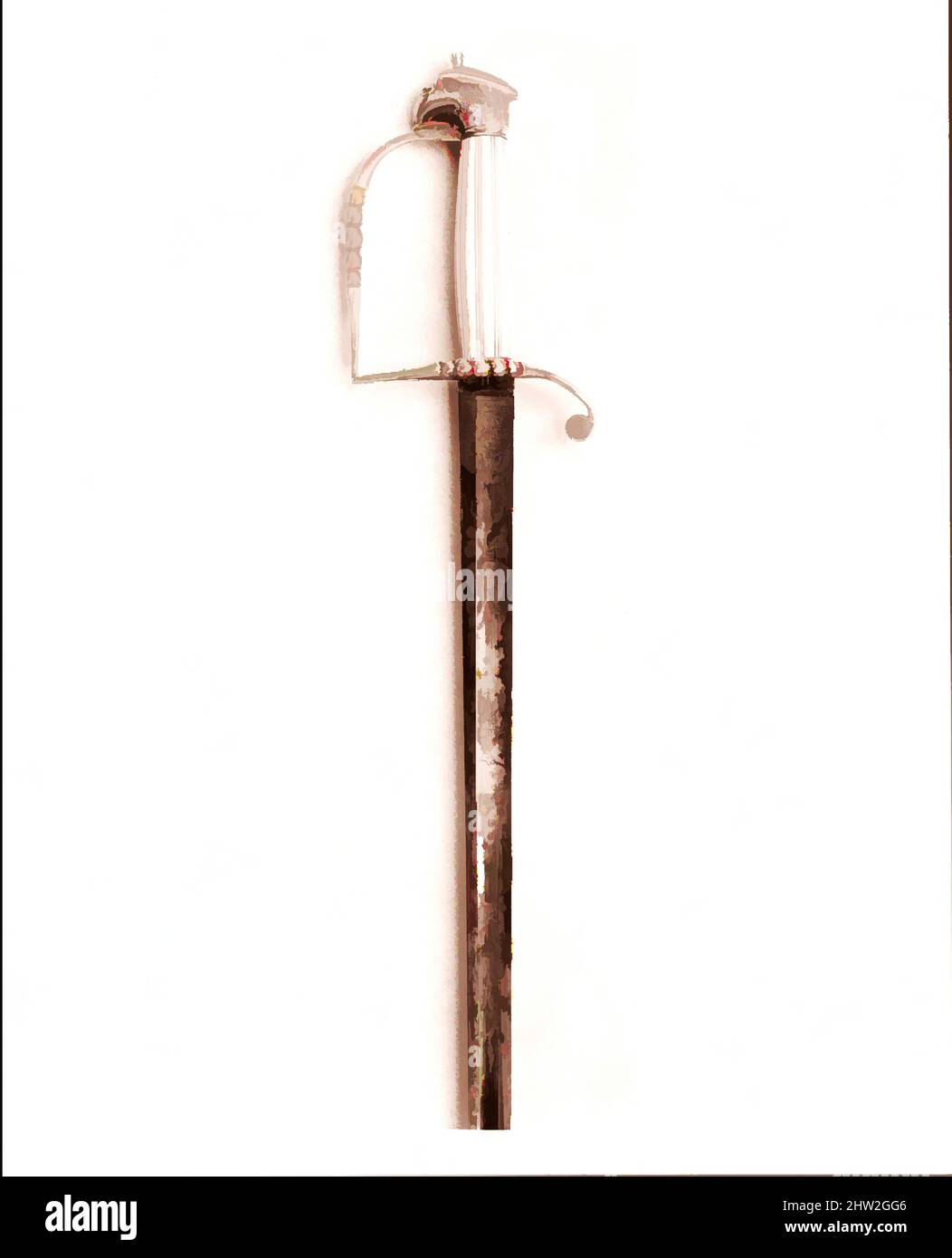 Art Inspired by Sword, 1805–7, made in Norwich, Connecticut, Stati Uniti, American, Silver, L. 35 3/4 poll. (90,8 cm), Argento, Hart e Wilcox (attivo ca. 1805–7, opere classiche modernizzate da Artotop con un tocco di modernità. Forme, colore e valore, impatto visivo accattivante sulle emozioni artistiche attraverso la libertà delle opere d'arte in modo contemporaneo. Un messaggio senza tempo che persegue una nuova direzione selvaggiamente creativa. Artisti che si rivolgono al supporto digitale e creano l'NFT Artotop Foto Stock