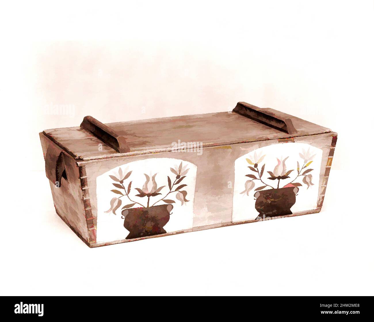 Art Inspired by Box, 1775–1820, made in Dauphin County, Pennsylvania, Stati Uniti, America, Poplar, 10 1/4 x 28 1/2 x 14 1/4 poll. (26 x 72,4 x 36,2 cm), Arredamento, attribuito a Christian Selzer (attivo ca. 1780–1800, opere classiche modernizzate da Artotop con un tocco di modernità. Forme, colore e valore, impatto visivo accattivante sulle emozioni artistiche attraverso la libertà delle opere d'arte in modo contemporaneo. Un messaggio senza tempo che persegue una nuova direzione selvaggiamente creativa. Artisti che si rivolgono al supporto digitale e creano l'NFT Artotop Foto Stock Art Inspired by Box, 1775–1820, made in Dauphin County, Pennsylvania, Stati Uniti, America, Poplar, 10 1/4 x 28 1/2 x 14 1/4 poll. (26 x 72,4 x 36,2 cm), Arredamento, attribuito a Christian Selzer (attivo ca. 1780–1800, opere classiche modernizzate da Artotop con un tocco di modernità. Forme, colore e valore, impatto visivo accattivante sulle emozioni artistiche attraverso la libertà delle opere d'arte in modo contemporaneo. Un messaggio senza tempo che persegue una nuova direzione selvaggiamente creativa. Artisti che si rivolgono al supporto digitale e creano l'NFT Artotop Foto Stock