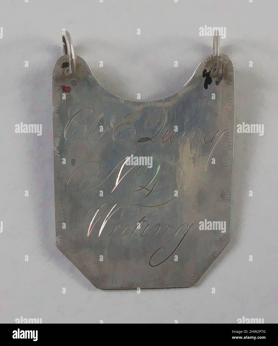 Art Inspired by Medal, 1818, probabilmente made in Portland, Maine, Stati Uniti, American, Silver, Con anelli: 1 1/8 x 1 1/2 poll. (2,9 x 3,8 cm), Gioielli, opere classiche modernizzate da Artotop con un tuffo di modernità. Forme, colore e valore, impatto visivo accattivante sulle emozioni artistiche attraverso la libertà delle opere d'arte in modo contemporaneo. Un messaggio senza tempo che persegue una nuova direzione selvaggiamente creativa. Artisti che si rivolgono al supporto digitale e creano l'NFT Artotop Foto Stock