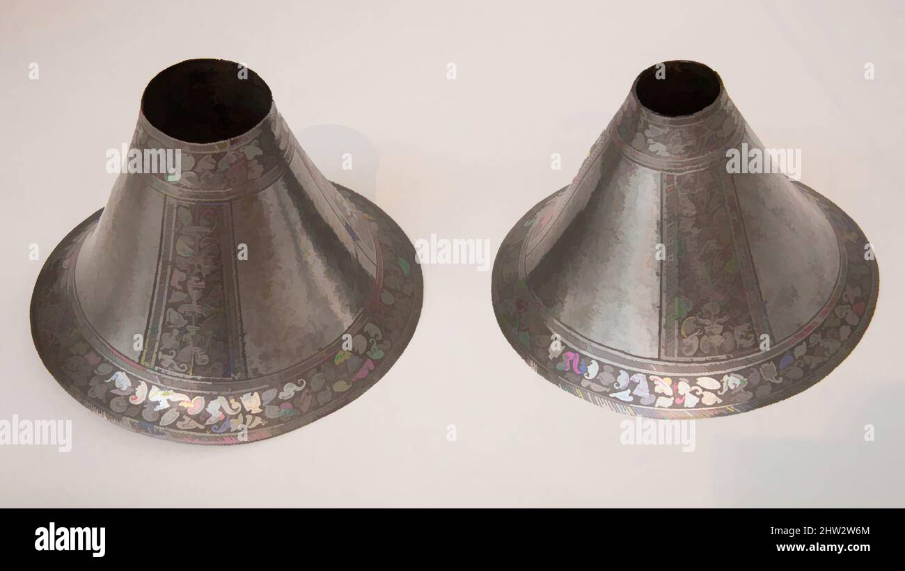 Arte ispirata a Vamplate, ca. 1570, italiano, acciaio, H. 6 1/4 poll. (15,9 cm); Diam. 9 1/4 poll. (23,5 cm); peso 1 libbre 7,3 once (660,5 g), armi Shafted, questo vamplate fa parte di un'armatura insolitamente grande, che contiene pezzi per l'uso in battaglia e per l'inclinazione in entrambi gli italiani, opere classiche modernizzate da Artotop con un tuffo di modernità. Forme, colore e valore, impatto visivo accattivante sulle emozioni artistiche attraverso la libertà delle opere d'arte in modo contemporaneo. Un messaggio senza tempo che persegue una nuova direzione selvaggiamente creativa. Artisti che si rivolgono al supporto digitale e creano l'NFT Artotop Foto Stock Arte ispirata a Vamplate, ca. 1570, italiano, acciaio, H. 6 1/4 poll. (15,9 cm); Diam. 9 1/4 poll. (23,5 cm); peso 1 libbre 7,3 once (660,5 g), armi Shafted, questo vamplate fa parte di un'armatura insolitamente grande, che contiene pezzi per l'uso in battaglia e per l'inclinazione in entrambi gli italiani, opere classiche modernizzate da Artotop con un tuffo di modernità. Forme, colore e valore, impatto visivo accattivante sulle emozioni artistiche attraverso la libertà delle opere d'arte in modo contemporaneo. Un messaggio senza tempo che persegue una nuova direzione selvaggiamente creativa. Artisti che si rivolgono al supporto digitale e creano l'NFT Artotop Foto Stock