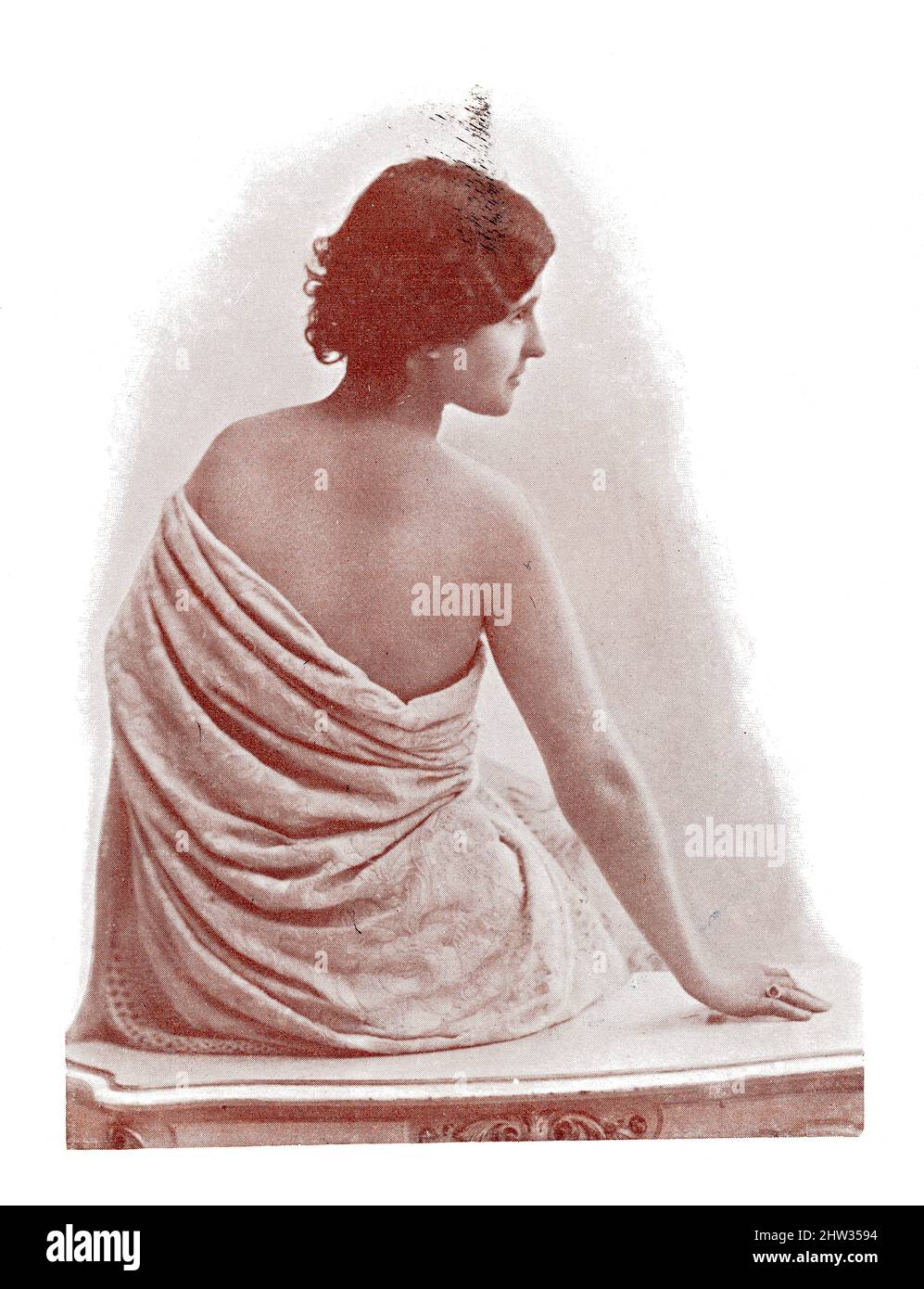 Ritratto di una ballerina spagnola. Immagine della rivista teatrale francese-tedesca 'Das Album', 1898. Foto Stock