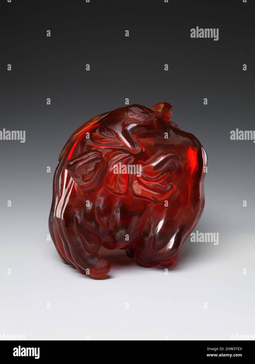 Arte ispirata da 清 琥珀佛手形盒, Box a forma di mano di Buddha, dinastia Qing (1644-1911), 19th secolo, Cina, Amber, H. 3 poll. (7,6 cm); W. 2 1/2" (6,4 cm), Amber, la forma citronica di questa scatola è stata soprannominata mano di Buddha (foshou) perché i segmenti simili alle dita che crescono dalla, opere classiche modernizzate da Artotop con un tuffo di modernità. Forme, colore e valore, impatto visivo accattivante sulle emozioni artistiche attraverso la libertà delle opere d'arte in modo contemporaneo. Un messaggio senza tempo che persegue una nuova direzione selvaggiamente creativa. Artisti che si rivolgono al supporto digitale e creano l'NFT Artotop Foto Stock Arte ispirata da 清 琥珀佛手形盒, Box a forma di mano di Buddha, dinastia Qing (1644-1911), 19th secolo, Cina, Amber, H. 3 poll. (7,6 cm); W. 2 1/2" (6,4 cm), Amber, la forma citronica di questa scatola è stata soprannominata mano di Buddha (foshou) perché i segmenti simili alle dita che crescono dalla, opere classiche modernizzate da Artotop con un tuffo di modernità. Forme, colore e valore, impatto visivo accattivante sulle emozioni artistiche attraverso la libertà delle opere d'arte in modo contemporaneo. Un messaggio senza tempo che persegue una nuova direzione selvaggiamente creativa. Artisti che si rivolgono al supporto digitale e creano l'NFT Artotop Foto Stock