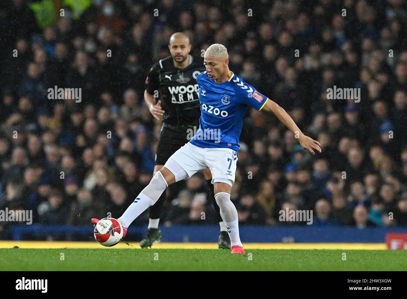 Liverpool, Regno Unito. 03rd Mar 2022. Richarlison #7 di Everton in azione a Liverpool, Regno Unito il 3/3/2022. (Foto di Craig Thomas/News Images/Sipa USA) Credit: Sipa USA/Alamy Live News Foto Stock