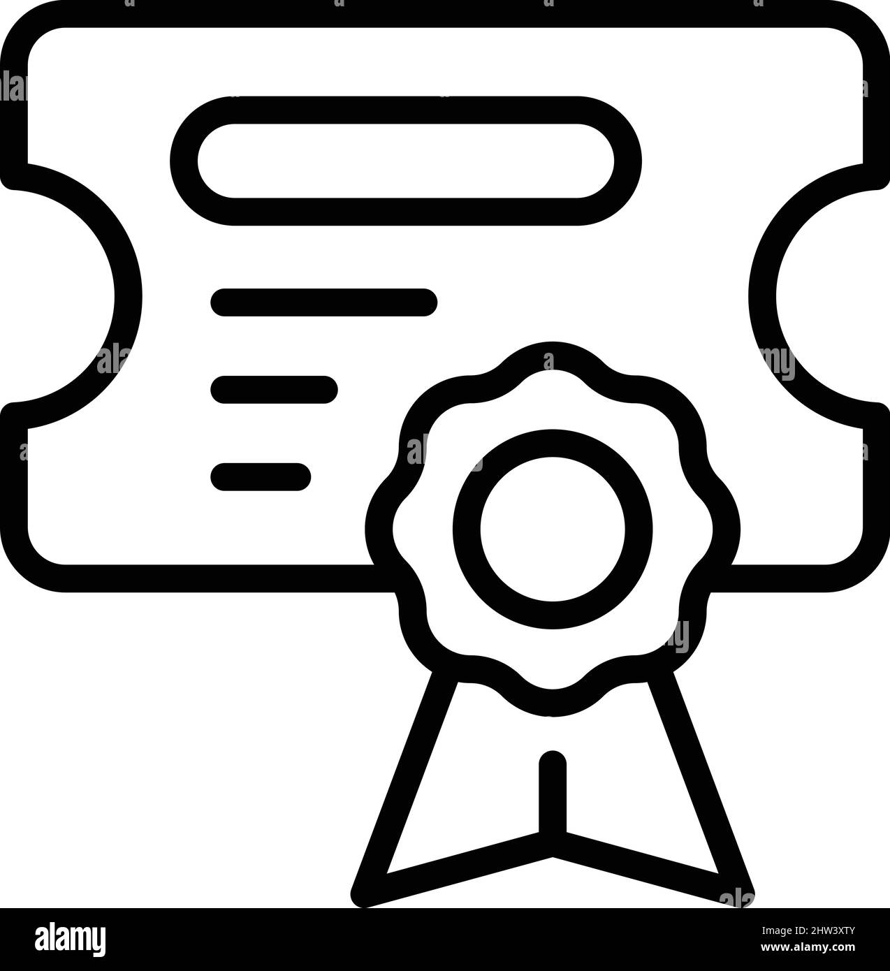 Vettore contorno icona carta regalo. Offerta di lavoro. Negozio online Illustrazione Vettoriale