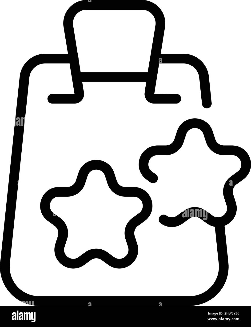 Vettore di contorno dell'icona del sacchetto di paga del negozio. Offerta di lavoro. Ordine online Illustrazione Vettoriale