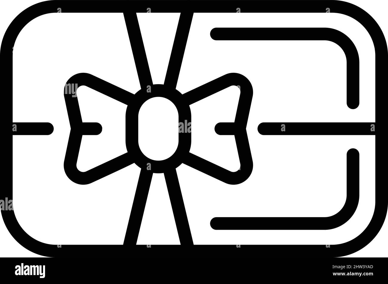 Vettore contorno icona carta regalo. Offerta di lavoro. Ordine personalizzato Illustrazione Vettoriale