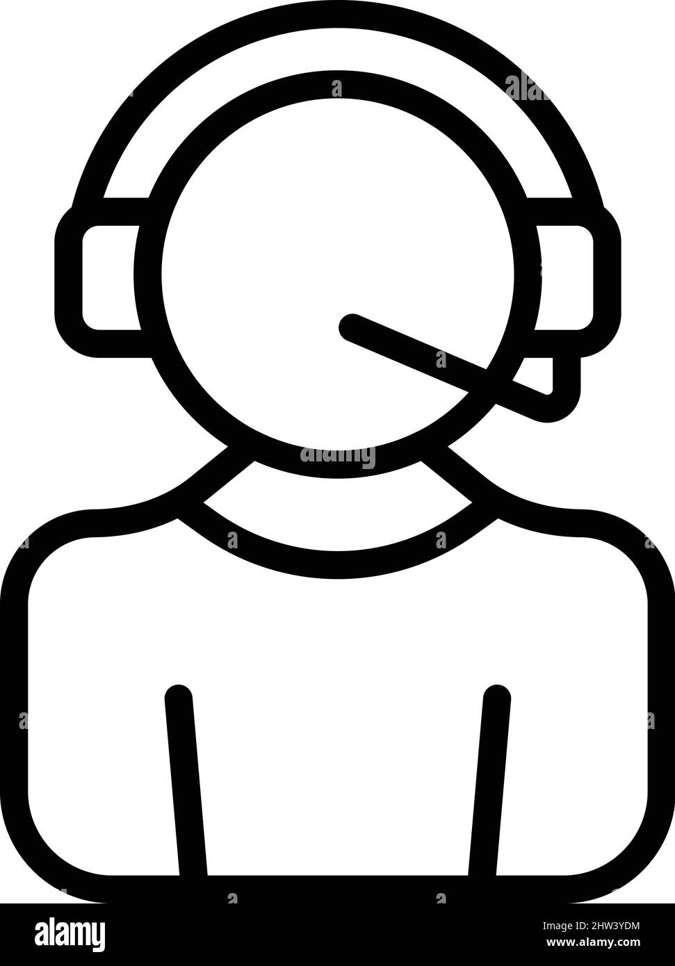 Vettore di contorno dell'icona di supporto delle chiamate in linea. Offerta personalizzata. Paga del negozio Illustrazione Vettoriale