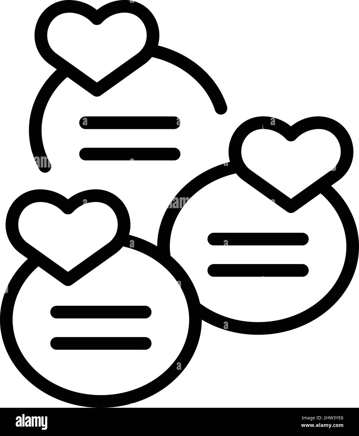 Vettore contorno icona chat offerta online. Pagamento del lavoro. Ordine personalizzato Illustrazione Vettoriale