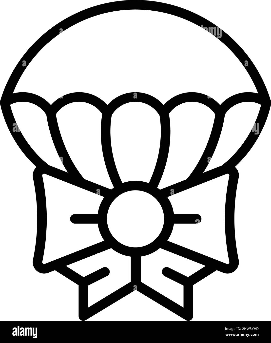 Air offerta regalo icona contorno vettore. Lavoro online. Festa del contratto Illustrazione Vettoriale