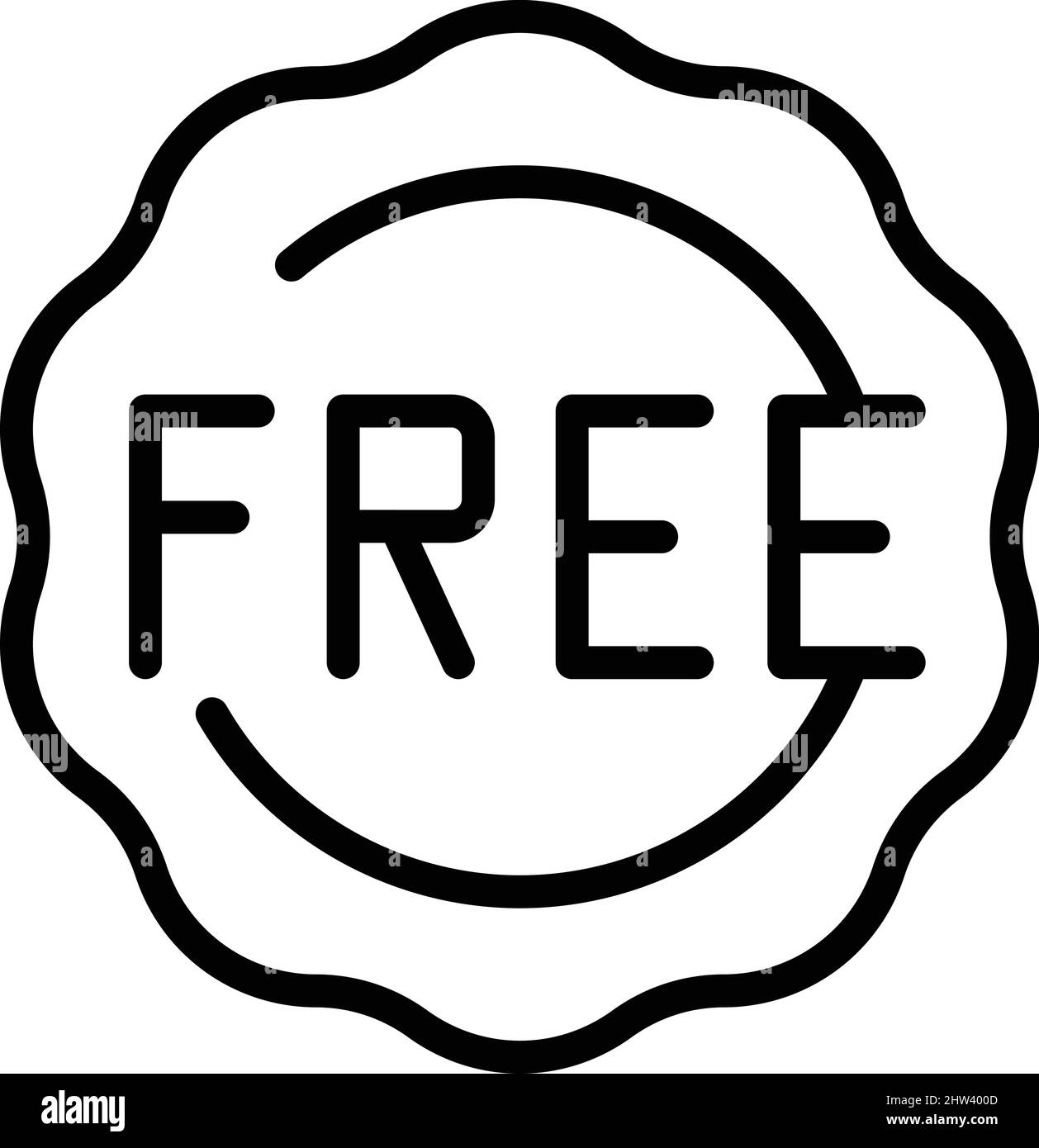 Offerta online gratuita icona contorno vettore. Ordine del contratto. Pagamento lettera Illustrazione Vettoriale