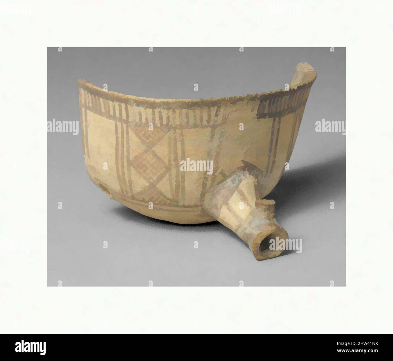 Arte ispirata al modello di terracotta di una scatola di carri, Cypro-Geometric III, ca. 850–750 a.C., cipriota, terracotta; gommata, H. 4 in. (10,2 cm), Vases, durante l'età del bronzo a Cipro e nel mondo greco, i carri sono stati utilizzati per la guerra e il trasporto. Durante il primo millennio e, opere classiche modernizzate da Artotop con un tuffo di modernità. Forme, colore e valore, impatto visivo accattivante sulle emozioni artistiche attraverso la libertà delle opere d'arte in modo contemporaneo. Un messaggio senza tempo che persegue una nuova direzione selvaggiamente creativa. Artisti che si rivolgono al supporto digitale e creano l'NFT Artotop Foto Stock Arte ispirata al modello di terracotta di una scatola di carri, Cypro-Geometric III, ca. 850–750 a.C., cipriota, terracotta; gommata, H. 4 in. (10,2 cm), Vases, durante l'età del bronzo a Cipro e nel mondo greco, i carri sono stati utilizzati per la guerra e il trasporto. Durante il primo millennio e, opere classiche modernizzate da Artotop con un tuffo di modernità. Forme, colore e valore, impatto visivo accattivante sulle emozioni artistiche attraverso la libertà delle opere d'arte in modo contemporaneo. Un messaggio senza tempo che persegue una nuova direzione selvaggiamente creativa. Artisti che si rivolgono al supporto digitale e creano l'NFT Artotop Foto Stock
