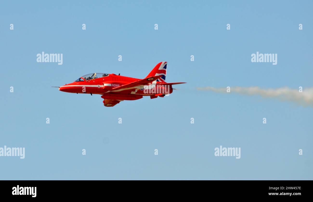 BAE Hawk T1 del team RAF Red Arrows Display Foto Stock