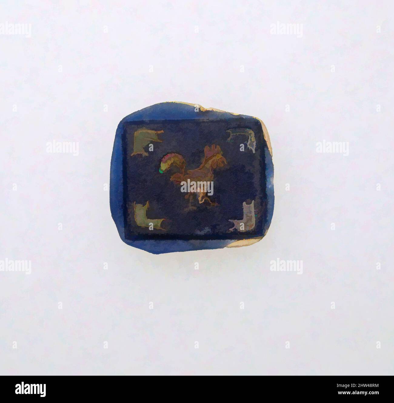 Arte ispirata al vetro e all'intarsio d'oro, imperiale antico, fine 1st secolo a.C.–1st secolo d.C., romana, vetro, altro: 3 1/8 pollici (7,9 cm), vetro, blu cobalto traslucido su bianco opaco, con intarsio rosso opaco, giallo e verde pallido., placca rettangolare con bordi irregolari che si estendono, opere classiche modernizzate da Artotop con un tuffo di modernità. Forme, colore e valore, impatto visivo accattivante sulle emozioni artistiche attraverso la libertà delle opere d'arte in modo contemporaneo. Un messaggio senza tempo che persegue una nuova direzione selvaggiamente creativa. Artisti che si rivolgono al supporto digitale e creano l'NFT Artotop Foto Stock Arte ispirata al vetro e all'intarsio d'oro, imperiale antico, fine 1st secolo a.C.–1st secolo d.C., romana, vetro, altro: 3 1/8 pollici (7,9 cm), vetro, blu cobalto traslucido su bianco opaco, con intarsio rosso opaco, giallo e verde pallido., placca rettangolare con bordi irregolari che si estendono, opere classiche modernizzate da Artotop con un tuffo di modernità. Forme, colore e valore, impatto visivo accattivante sulle emozioni artistiche attraverso la libertà delle opere d'arte in modo contemporaneo. Un messaggio senza tempo che persegue una nuova direzione selvaggiamente creativa. Artisti che si rivolgono al supporto digitale e creano l'NFT Artotop Foto Stock