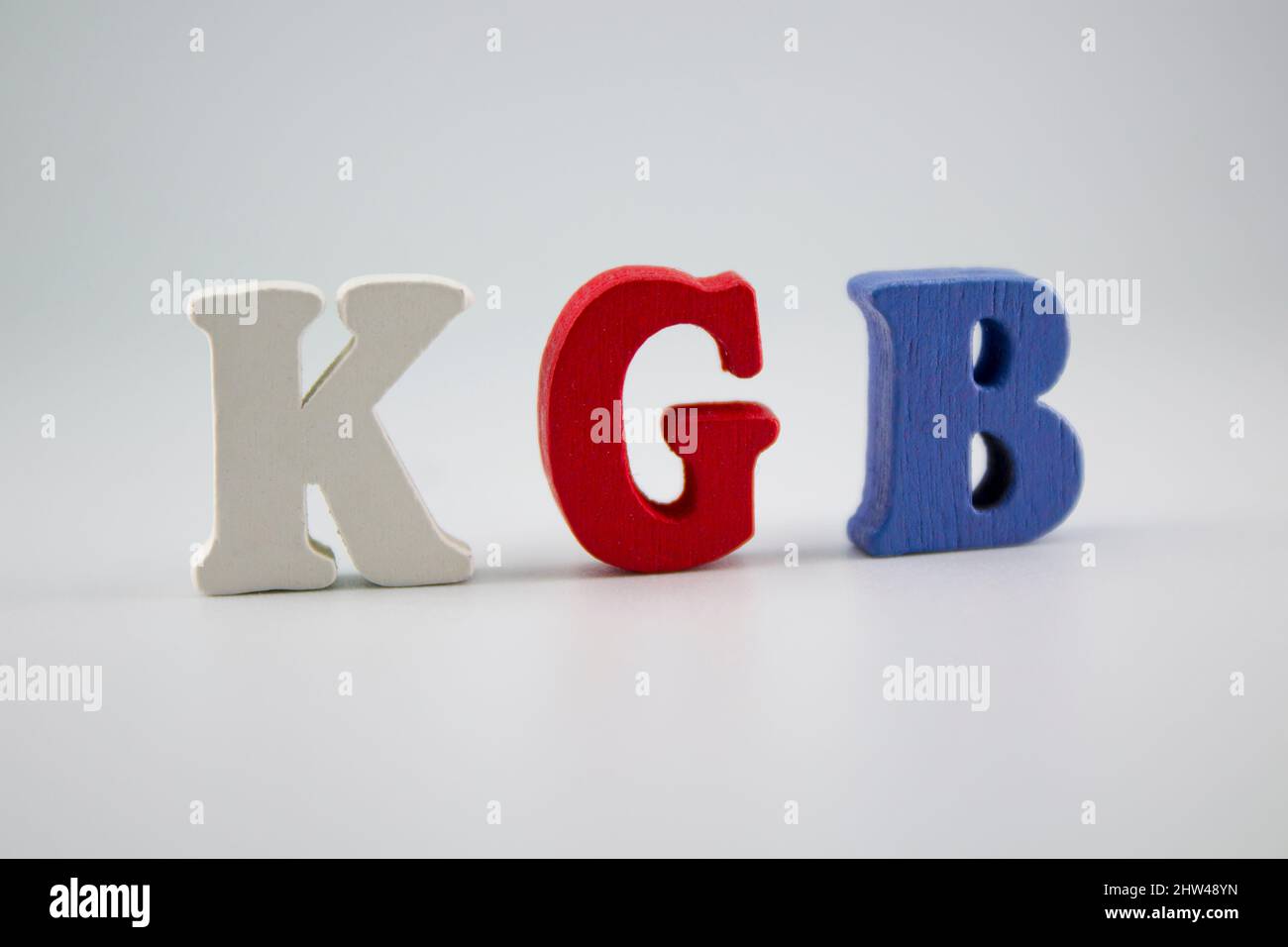KGB 3D lettere segno - Servizio Segreto Russo, intelligenza Foto Stock