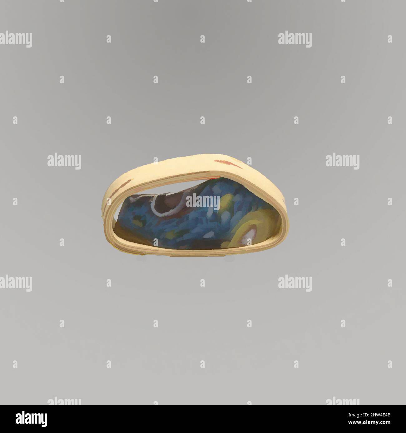 Arte ispirata dal frammento di vaso di mosaico di vetro, imperiale antico, fine 1st secolo a.C.–inizio 1st secolo d.C., romano, vetro; getto, altro: 11/16 x 15/16 pollici. (1,7 x 2,4 cm), vetro, viola traslucido, blu cobalto, bianco opaco, Giallo, e incolore., lato curvo Convex., mosaico composito, opere classiche modernizzate da Artotop con un tuffo di modernità. Forme, colore e valore, impatto visivo accattivante sulle emozioni artistiche attraverso la libertà delle opere d'arte in modo contemporaneo. Un messaggio senza tempo che persegue una nuova direzione selvaggiamente creativa. Artisti che si rivolgono al supporto digitale e creano l'NFT Artotop Foto Stock