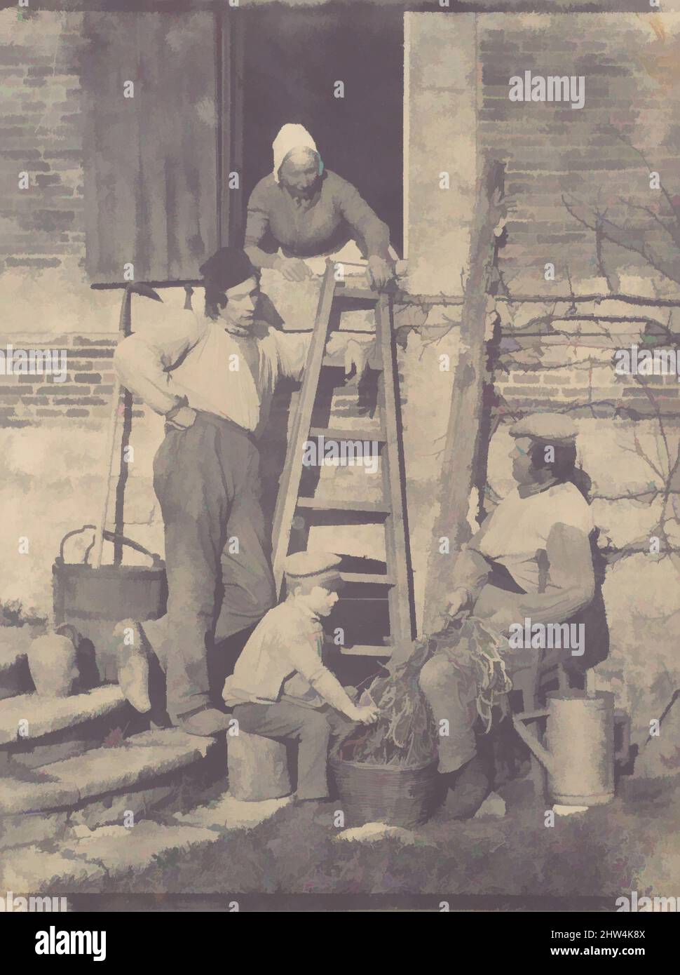 Art Inspired by Shelling Beans, Argentelle, 1851, carta salata stampata da carta negativa, Image: 22,3 x 17,7 cm (8 3/4 x 6 15/16 poll.), fotografie, Louis-Adolphe Humbert de Molard (francese, Parigi 1800–1874), Humbert de Molard, liberato dalle preoccupazioni finanziarie dalla ricchezza delle sue opere classiche modernizzate da Artotop con un tuffo di modernità. Forme, colore e valore, impatto visivo accattivante sulle emozioni artistiche attraverso la libertà delle opere d'arte in modo contemporaneo. Un messaggio senza tempo che persegue una nuova direzione selvaggiamente creativa. Artisti che si rivolgono al supporto digitale e creano l'NFT Artotop Foto Stock