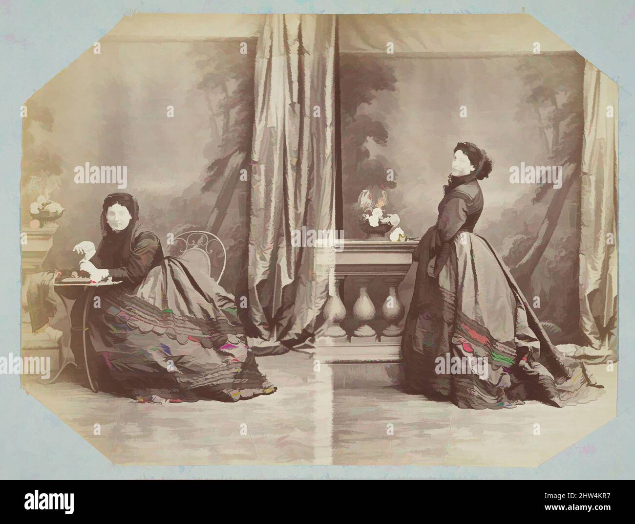 Art Inspired by Demi-Monde II 57, 1858–68, stampa in argento albume da vetro negativo, Albums, André-Adolphe-Eugène Didéri (francese, Parigi 1819–1889 Parigi, opere classiche modernizzate da Artotop con un tuffo di modernità. Forme, colore e valore, impatto visivo accattivante sulle emozioni artistiche attraverso la libertà delle opere d'arte in modo contemporaneo. Un messaggio senza tempo che persegue una nuova direzione selvaggiamente creativa. Artisti che si rivolgono al supporto digitale e creano l'NFT Artotop Foto Stock