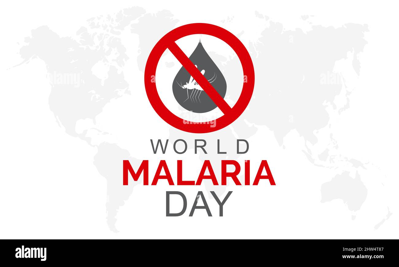Giornata mondiale della malaria. Modello di consapevolezza della salute per banner, biglietti, poster, sfondo. Illustrazione Vettoriale