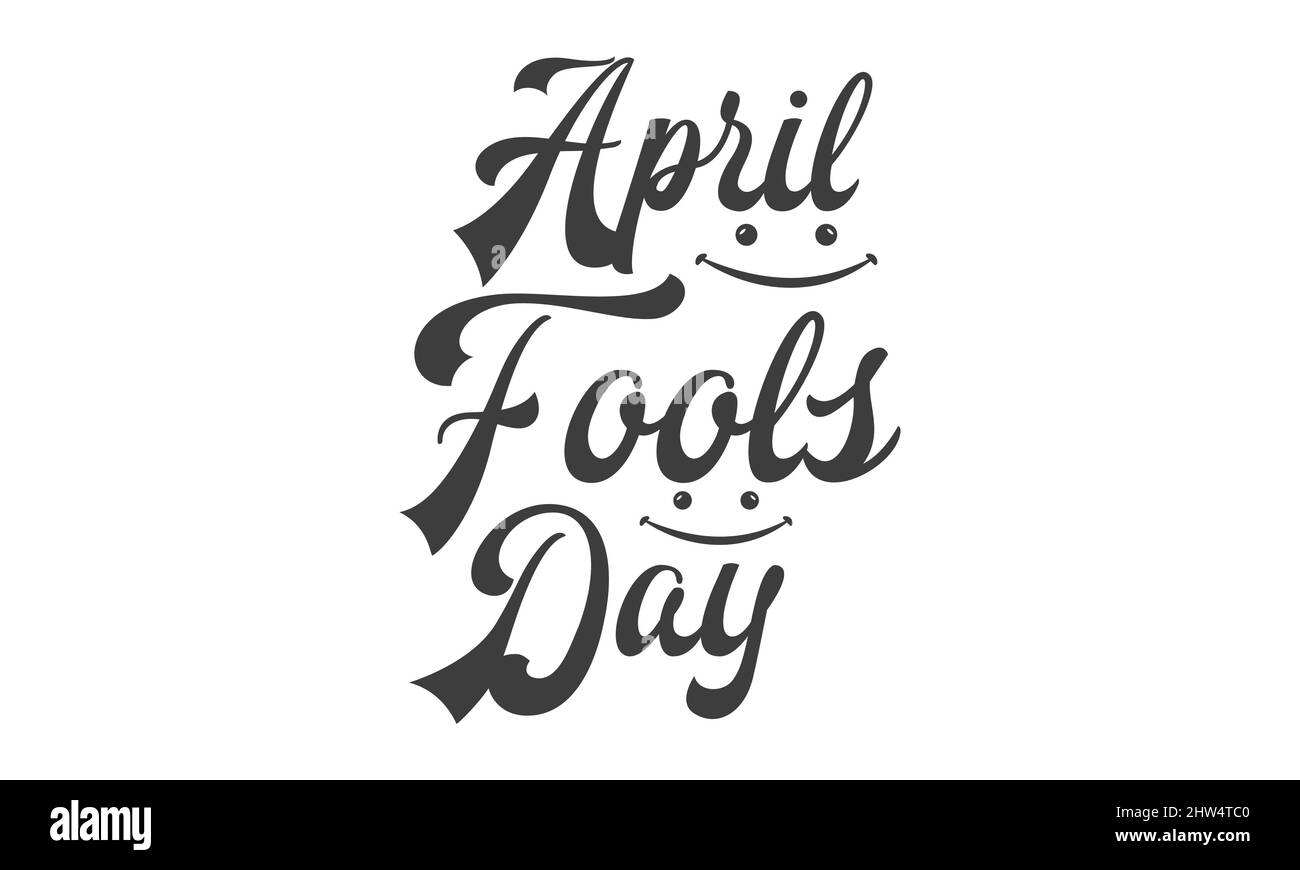 Aprile Fool's Day. Modello di tema pratico scherzi per banner, biglietti, poster, sfondo. Illustrazione Vettoriale
