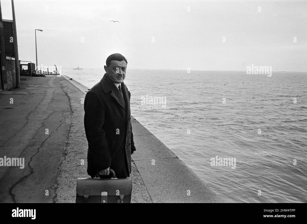 Nella foto, Charles Beissenborn. L'industria della pesca di Hull è colpita dalla tragedia con l'affondamento di pescherecci da traino dal porto di pesca di Kingston su Hull. 31st gennaio 1968. Foto Stock