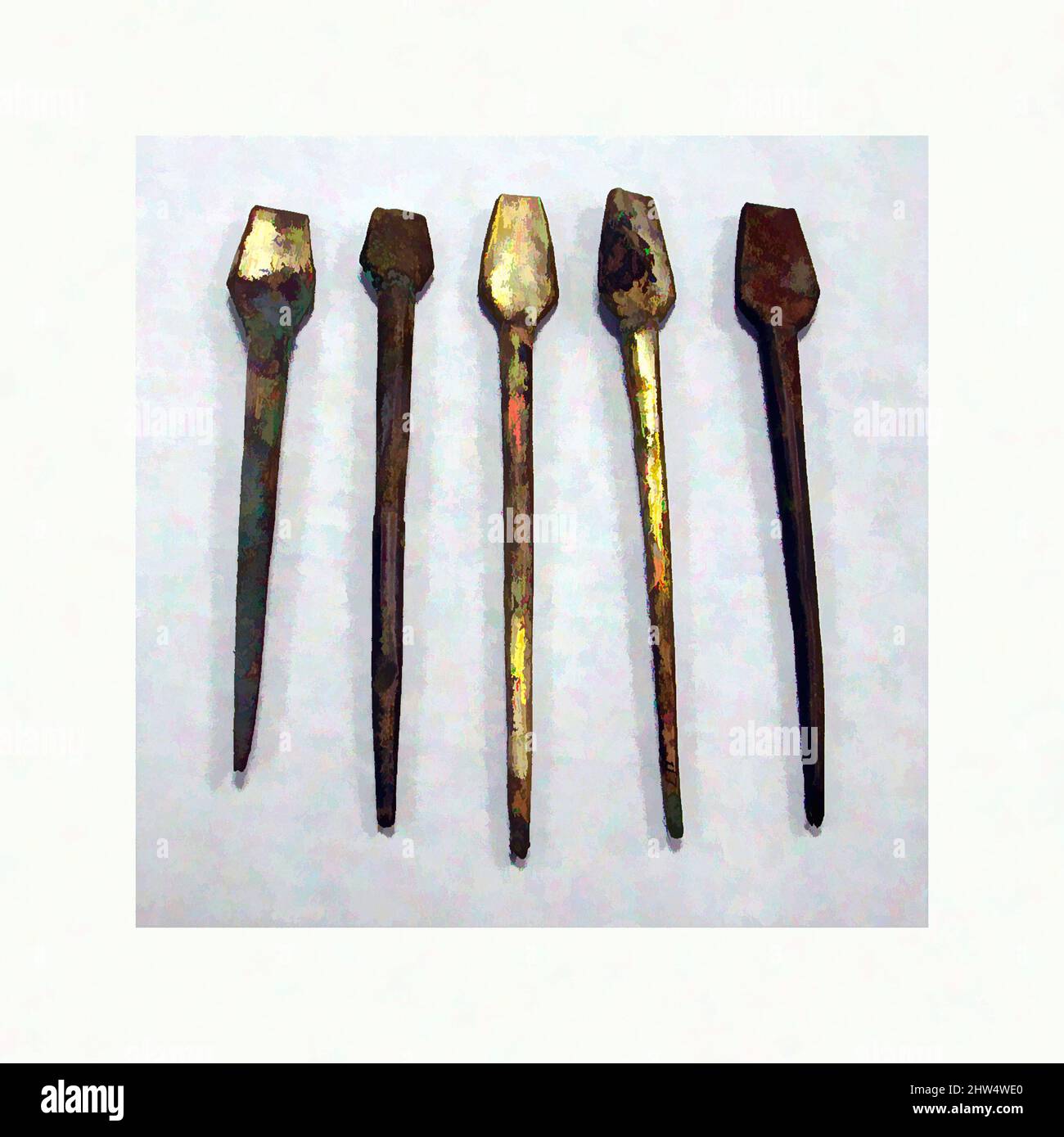 Arte ispirata alla spatola in miniatura in argento martellato, 11th-fine 15th secolo, Perù, Chimú o Chancay, Argento, Dorato, lunghezza 6 poll. (15,2 cm), ornamenti in metallo, opere classiche modernizzate da Artotop con un tuffo di modernità. Forme, colore e valore, impatto visivo accattivante sulle emozioni artistiche attraverso la libertà delle opere d'arte in modo contemporaneo. Un messaggio senza tempo che persegue una nuova direzione selvaggiamente creativa. Artisti che si rivolgono al supporto digitale e creano l'NFT Artotop Foto Stock Arte ispirata alla spatola in miniatura in argento martellato, 11th-fine 15th secolo, Perù, Chimú o Chancay, Argento, Dorato, lunghezza 6 poll. (15,2 cm), ornamenti in metallo, opere classiche modernizzate da Artotop con un tuffo di modernità. Forme, colore e valore, impatto visivo accattivante sulle emozioni artistiche attraverso la libertà delle opere d'arte in modo contemporaneo. Un messaggio senza tempo che persegue una nuova direzione selvaggiamente creativa. Artisti che si rivolgono al supporto digitale e creano l'NFT Artotop Foto Stock