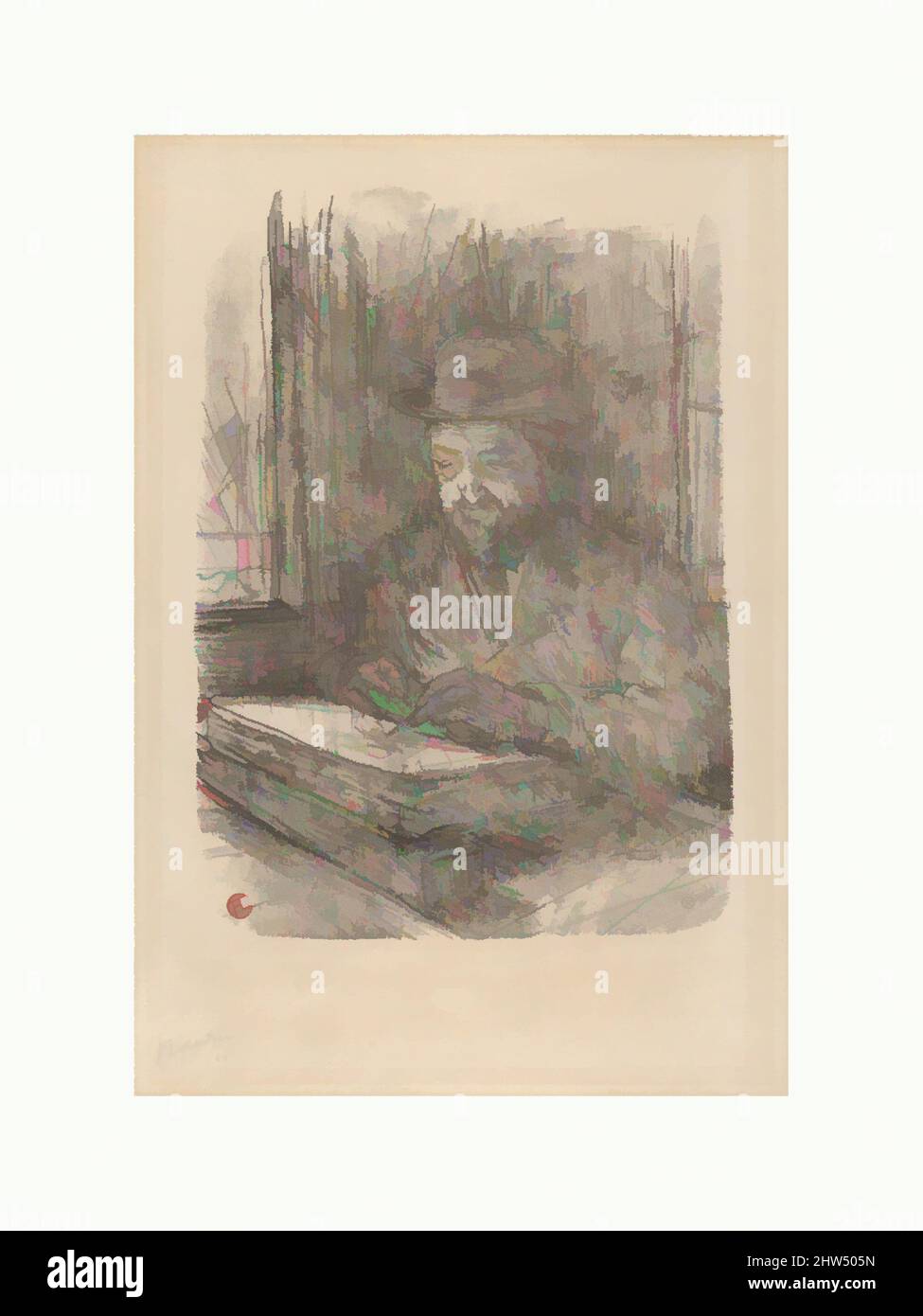 Arte ispirata al Maestro stampatore: Adolphe Albert, 1898, litografia stampata in nero su carta straccia, 18-1/2 x 13-3/4 pollici. (47,0 x 34,9 cm), Prints, Henri de Toulouse-Lautrec (francese, Albi 1864–1901 Saint-André-du-Bois, opere classiche modernizzate da Artotop con un tuffo di modernità. Forme, colore e valore, impatto visivo accattivante sulle emozioni artistiche attraverso la libertà delle opere d'arte in modo contemporaneo. Un messaggio senza tempo che persegue una nuova direzione selvaggiamente creativa. Artisti che si rivolgono al supporto digitale e creano l'NFT Artotop Foto Stock