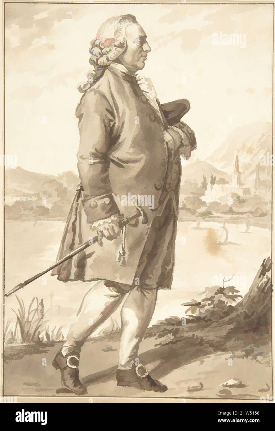 Arte ispirata da Ritratto di Charles Bonnet, n.d., pennello e lavaggio marrone su sottodisegno di grafite., 6 11/16 x 4 5/8in. (17 x 11,7cm), disegni, Jean-Baptiste-Francois Bosio (francese, Monaco 1764–1827 Parigi, opere classiche modernizzate da Artotop con un tuffo di modernità. Forme, colore e valore, impatto visivo accattivante sulle emozioni artistiche attraverso la libertà delle opere d'arte in modo contemporaneo. Un messaggio senza tempo che persegue una nuova direzione selvaggiamente creativa. Artisti che si rivolgono al supporto digitale e creano l'NFT Artotop Foto Stock