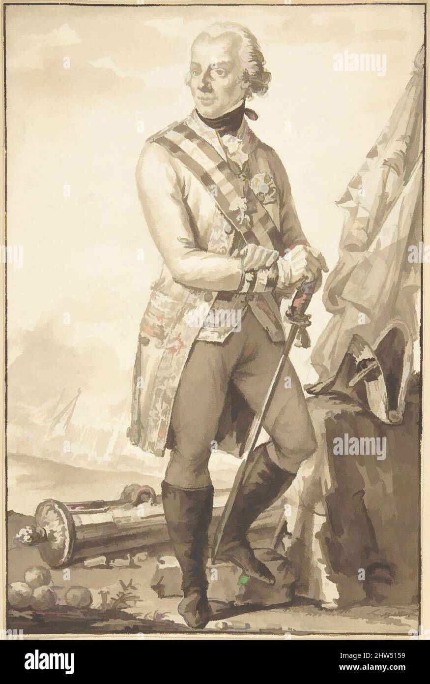 Arte ispirata dal Ritratto di Karl Ludwig Johann, n.d., pennello e lavaggio marrone su sottodisegno di grafite, 17,4 x 11,6 cm, disegni, Jean-Baptiste-Francois Bosio (francese, Monaco 1764–1827 Parigi, opere classiche modernizzate da Artotop con un tuffo di modernità. Forme, colore e valore, impatto visivo accattivante sulle emozioni artistiche attraverso la libertà delle opere d'arte in modo contemporaneo. Un messaggio senza tempo che persegue una nuova direzione selvaggiamente creativa. Artisti che si rivolgono al supporto digitale e creano l'NFT Artotop Foto Stock