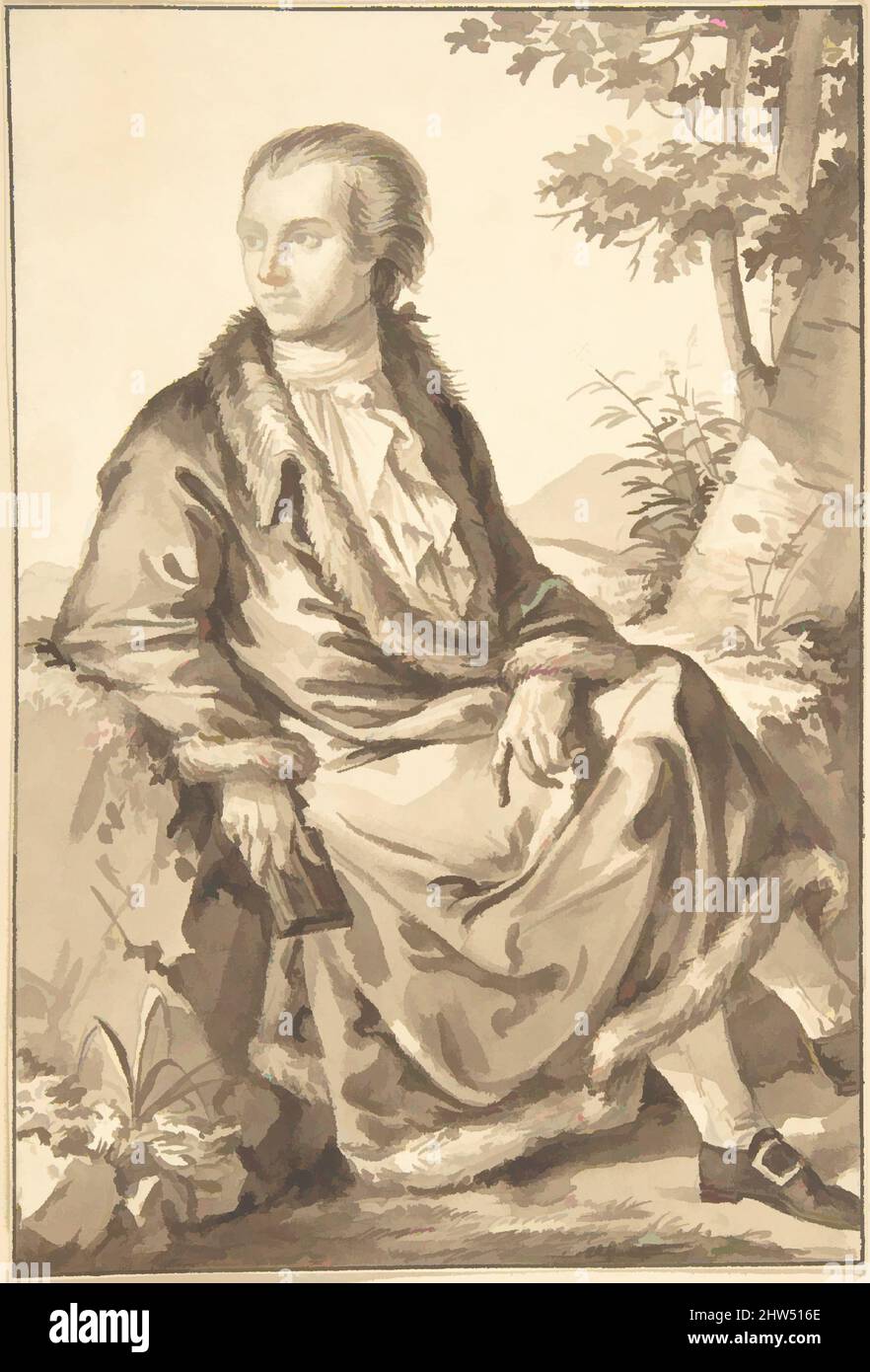 Arte ispirata dal Ritratto di Gaetano Filangieri, n.d., pennello e lavaggio marrone su disegno in grafite., 6 11/16 x 4 9/16in. (17 x 11,6cm), disegni, Jean-Baptiste-Francois Bosio (francese, Monaco 1764–1827 Parigi, opere classiche modernizzate da Artotop con un tuffo di modernità. Forme, colore e valore, impatto visivo accattivante sulle emozioni artistiche attraverso la libertà delle opere d'arte in modo contemporaneo. Un messaggio senza tempo che persegue una nuova direzione selvaggiamente creativa. Artisti che si rivolgono al supporto digitale e creano l'NFT Artotop Foto Stock