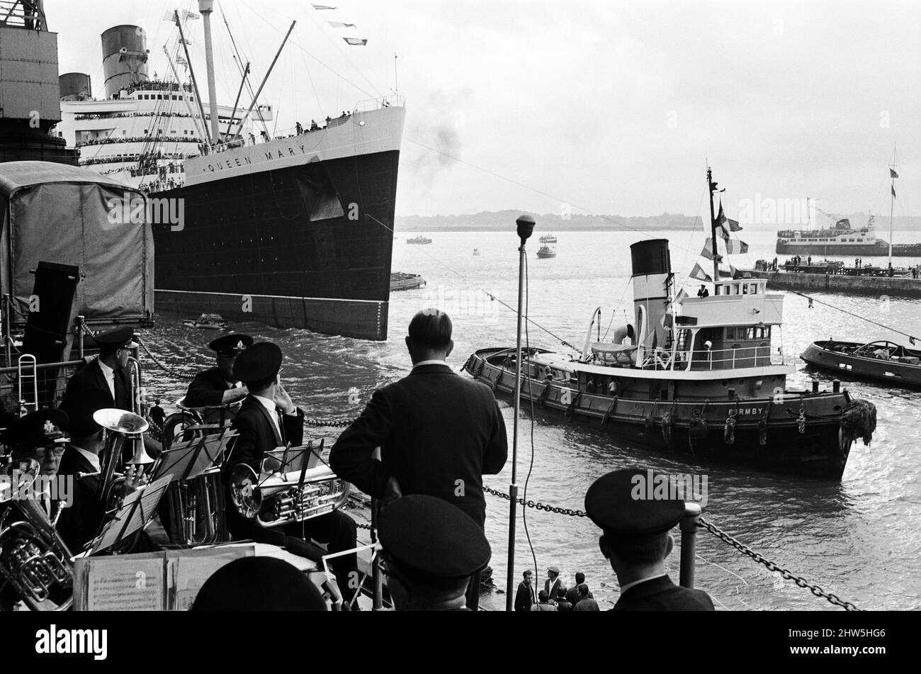 L'ultima corsa atlantica della regina Maria, la Cunard White Star Liner. 27th settembre 1967. Foto Stock
