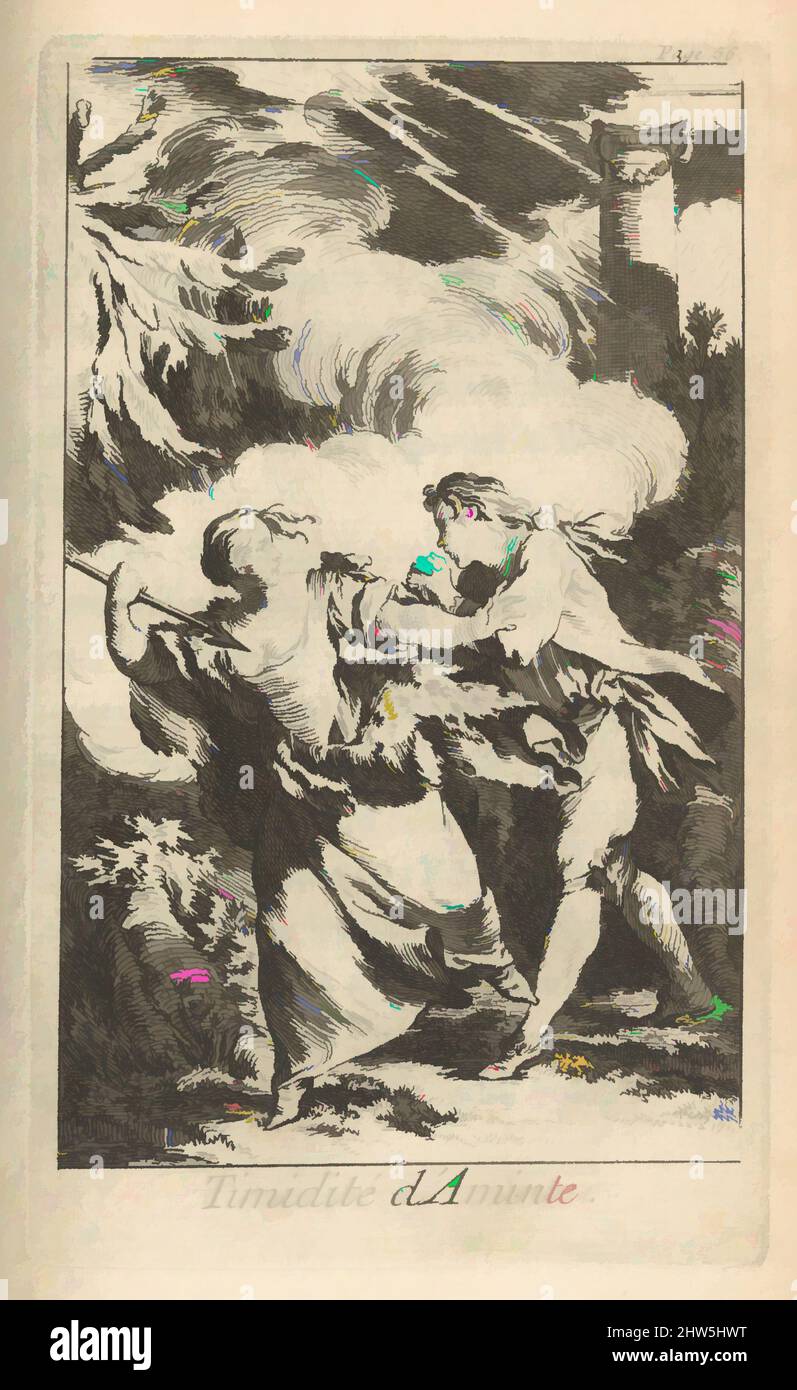 Arte ispirata a Silvie, Londra 1743, Etching, Libri, dopo Jean-Baptiste Marie Pierre (francese, Parigi 1714–1789 Parigi), Charles Nicolas Cochin II (francese, Parigi 1715–1790 Parigi, opere classiche modernizzate da Artotop con un tuffo di modernità. Forme, colore e valore, impatto visivo accattivante sulle emozioni artistiche attraverso la libertà delle opere d'arte in modo contemporaneo. Un messaggio senza tempo che persegue una nuova direzione selvaggiamente creativa. Artisti che si rivolgono al supporto digitale e creano l'NFT Artotop Foto Stock