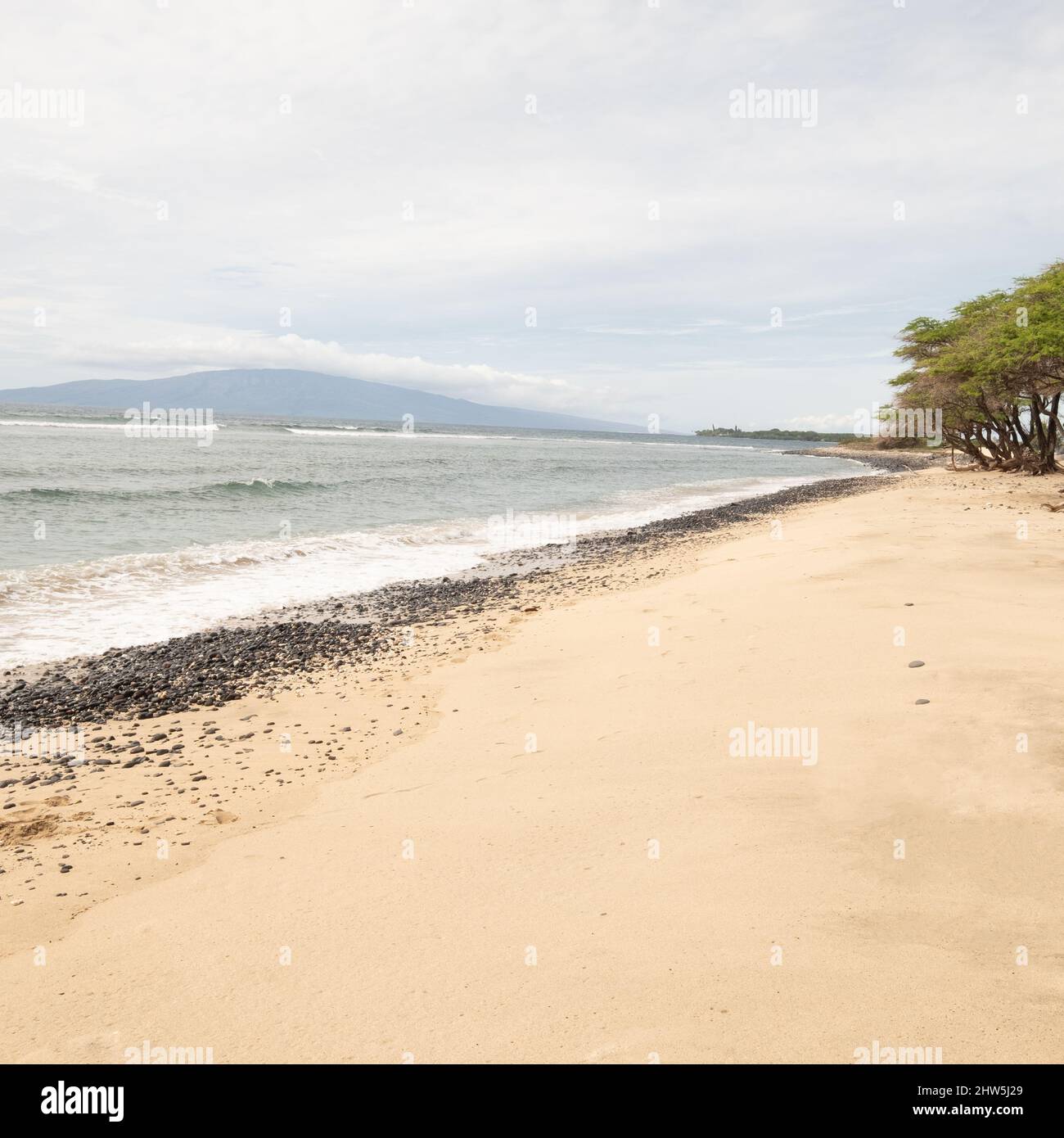 Stati Uniti, Hawaii, West Maui, Lahaina, vuota Lahaina Beach Foto Stock