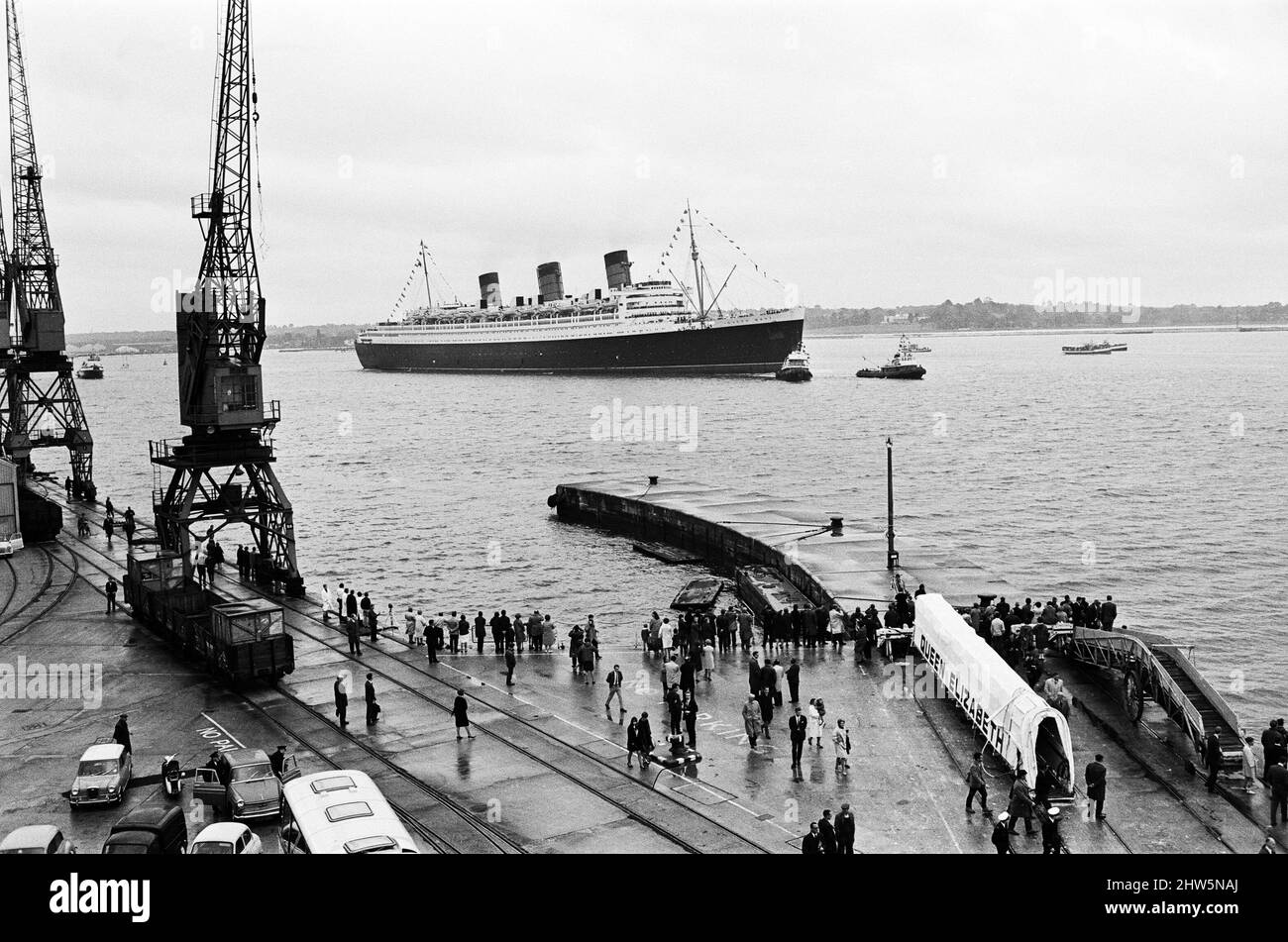 L'ultima corsa atlantica della regina Maria, la Cunard White Star Liner. 27th settembre 1967. Foto Stock