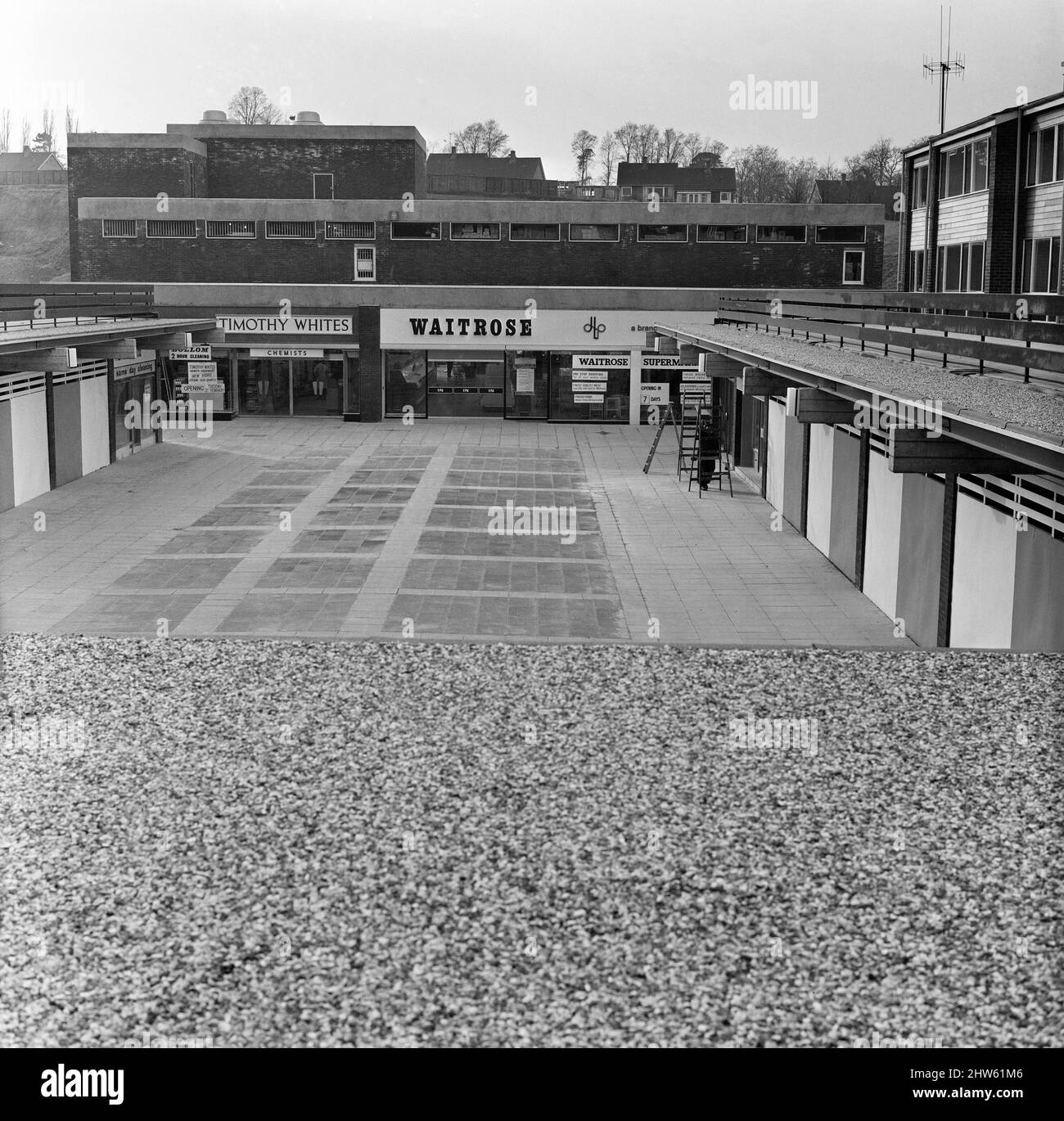 Nuovo centro commerciale, vicino al Prospect Park, Reading, Berkshire. 14th febbraio 1967. Foto Stock