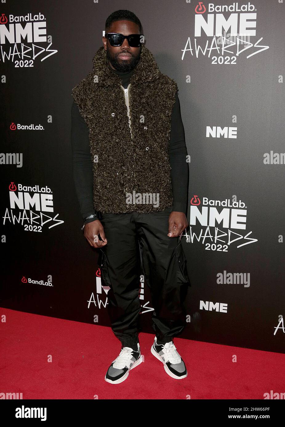 02 marzo 2022 - Londra, Inghilterra, Regno Unito - Ghetts partecipa ai NME Awards 2022, O2 Academy Brixton Foto Stock